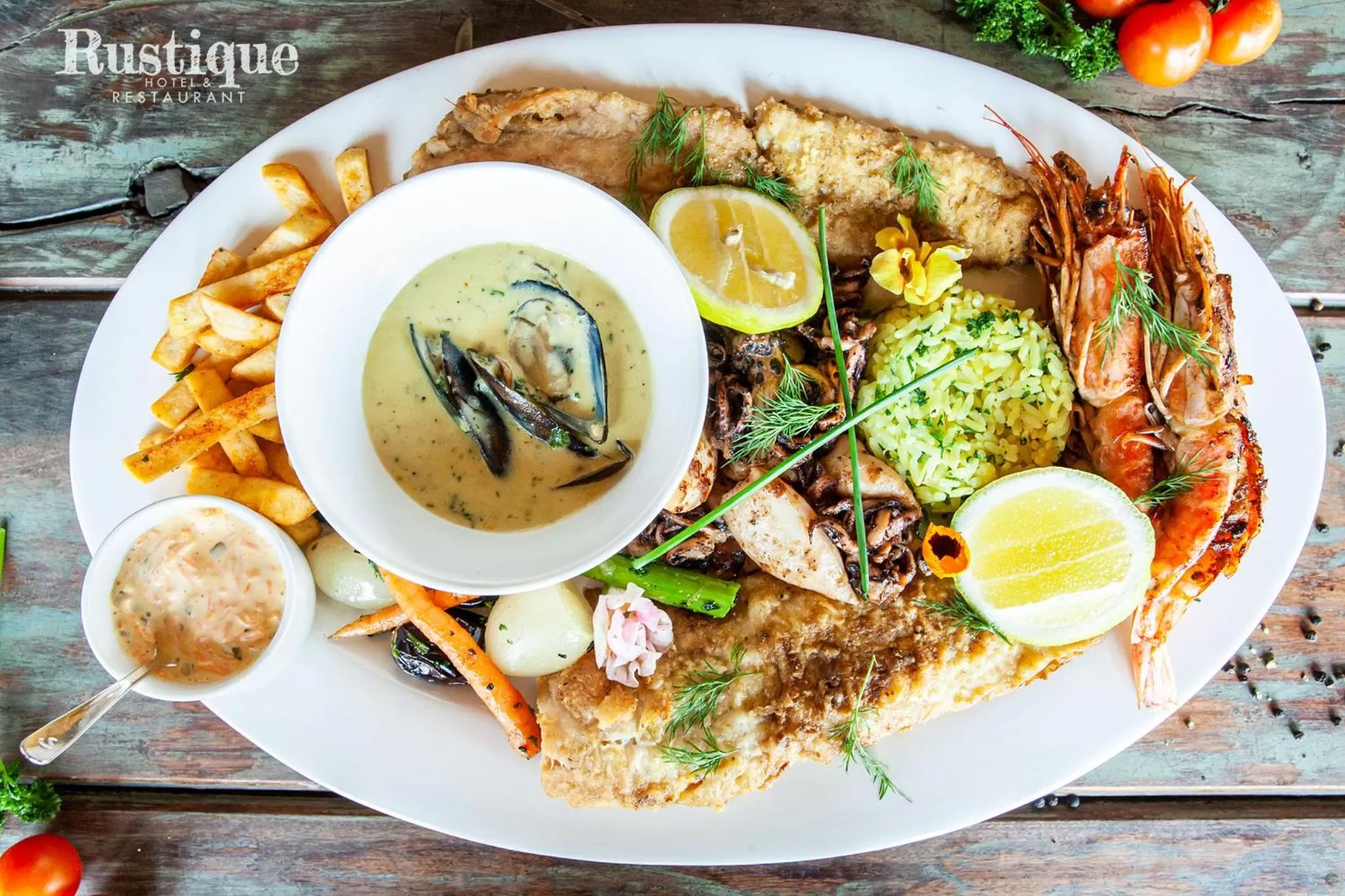 Food, Lunch and Dinner in Rustique Boutique Hotel