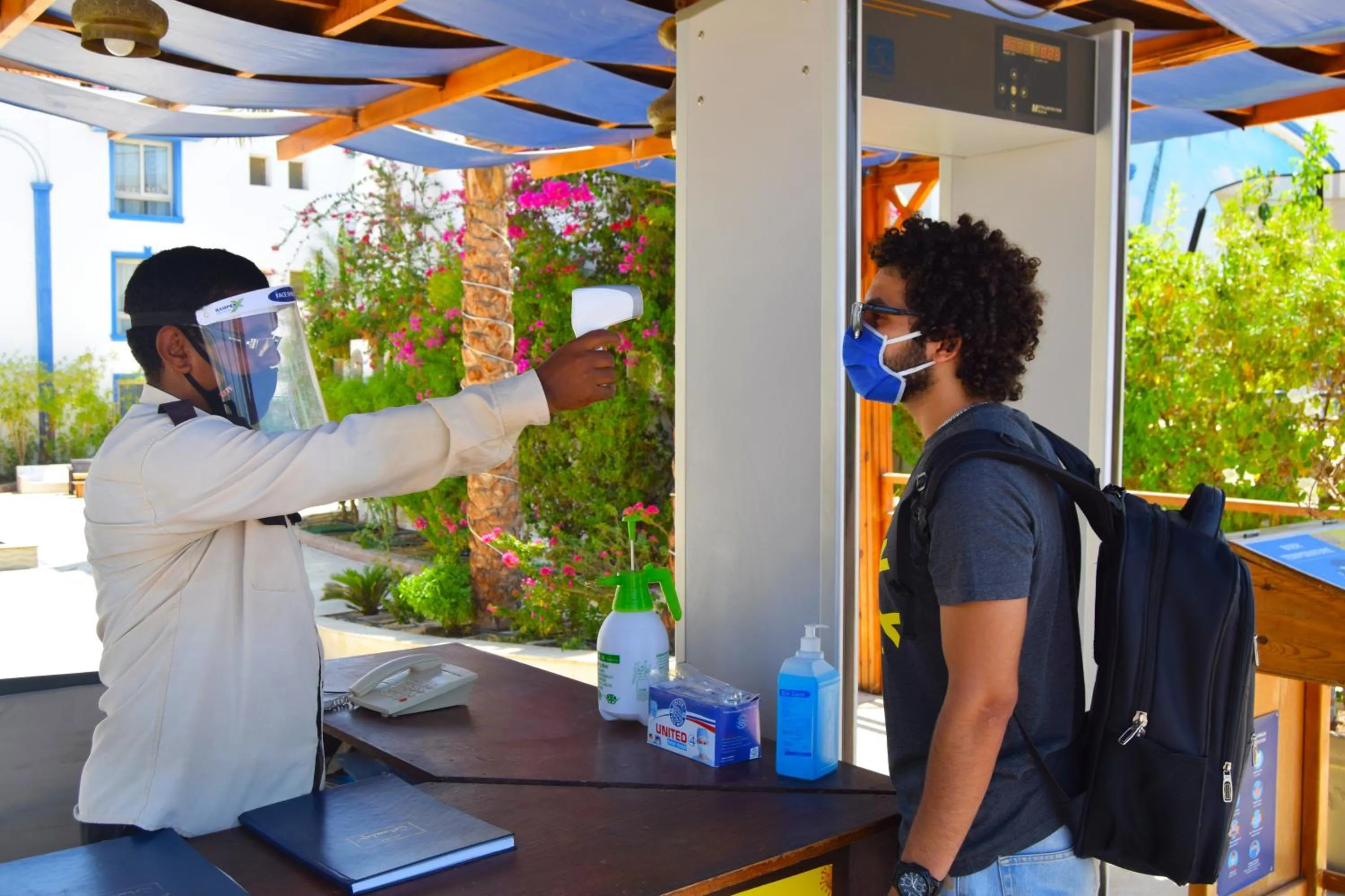 Facade/entrance in Naama Blue Hotel