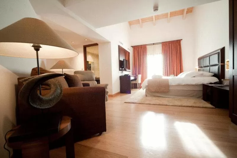 Photo of the whole room, Bed in Kalavrita Canyon Hotel & Spa