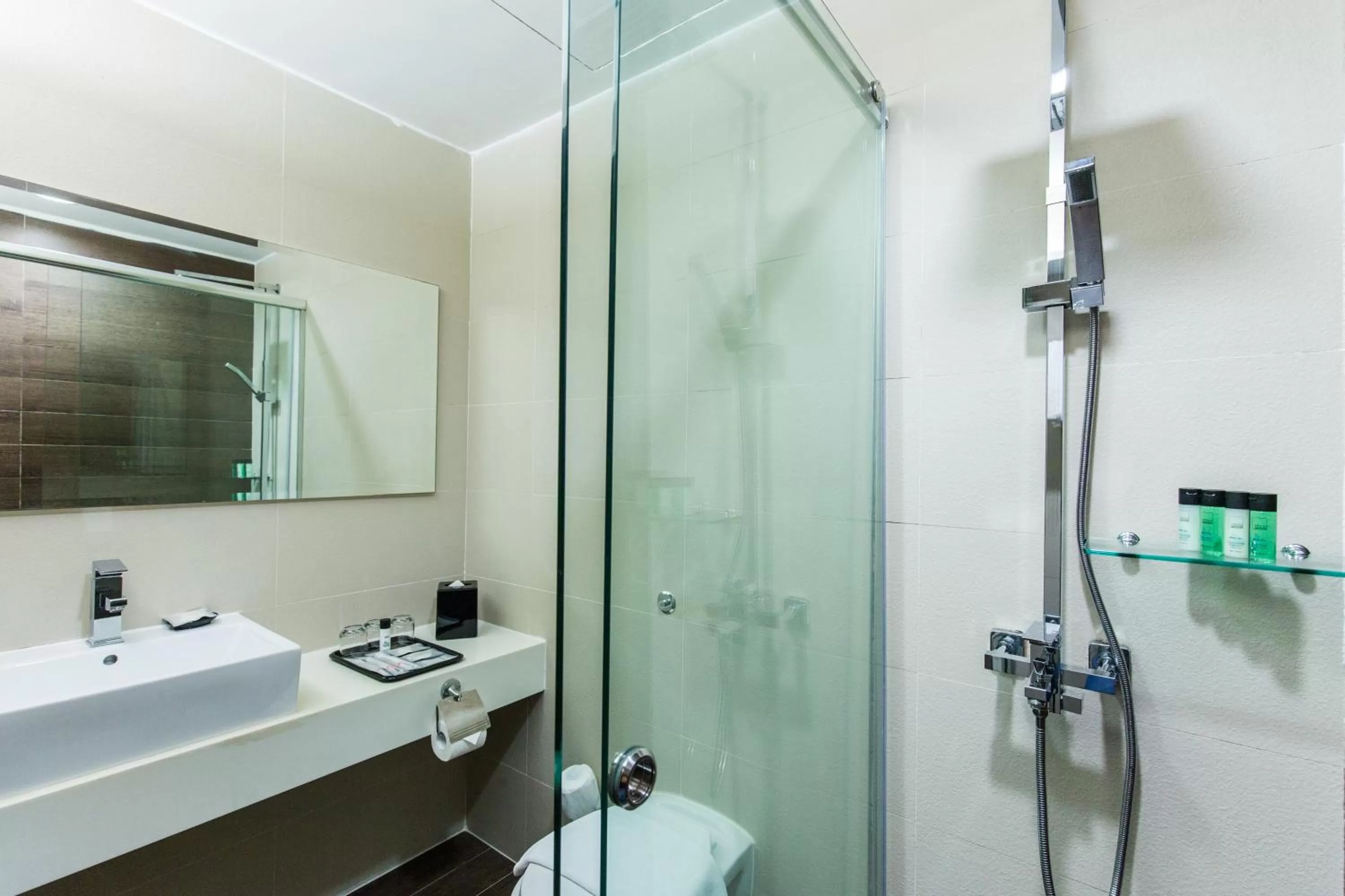 Shower in Village Hotel Bugis by Far East Hospitality