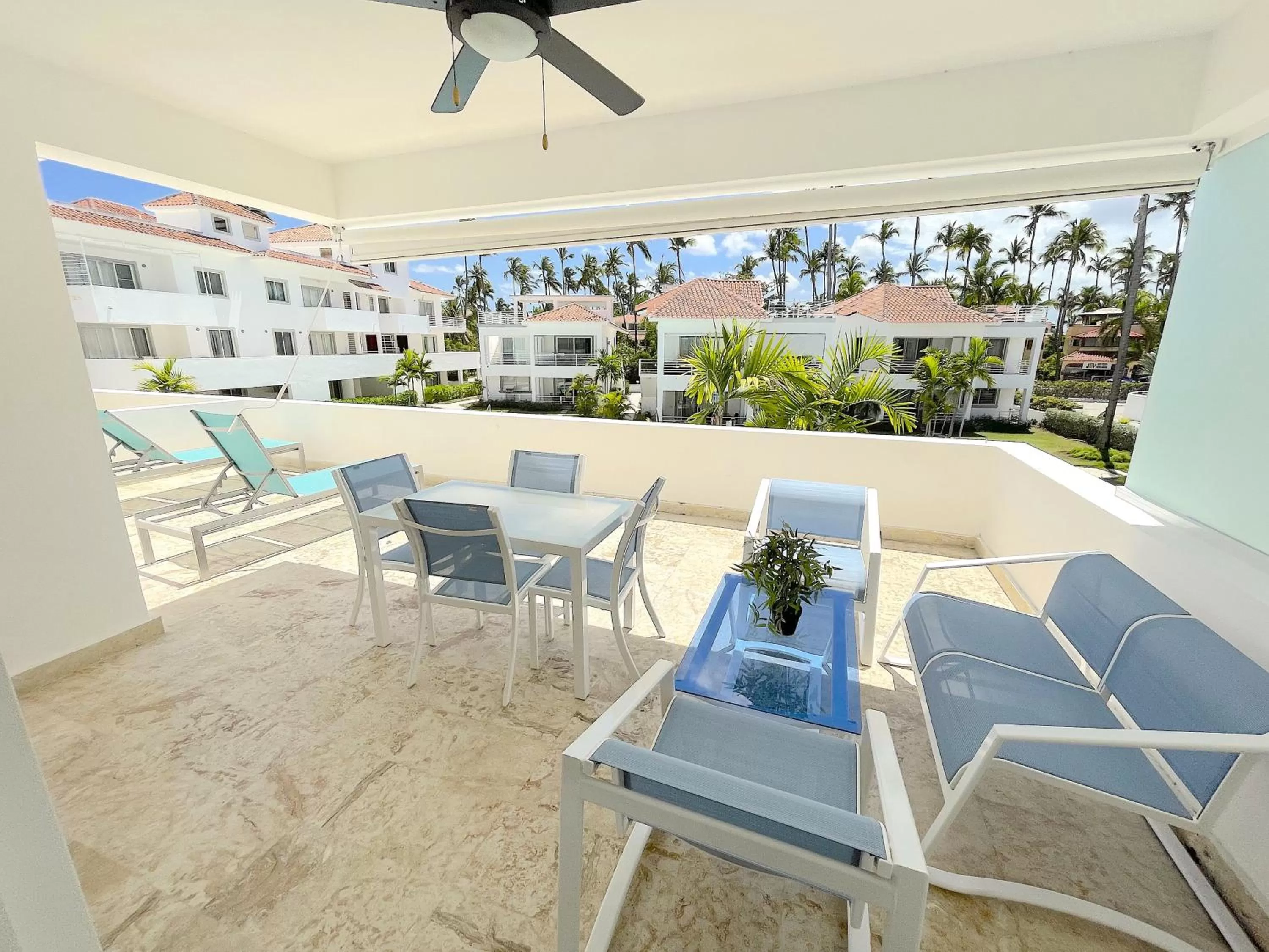 Patio, Restaurant/Places to Eat in CARIBBEAN GALAXY HOTEL Los Corales BAVARO BEACH CLUB & SPA