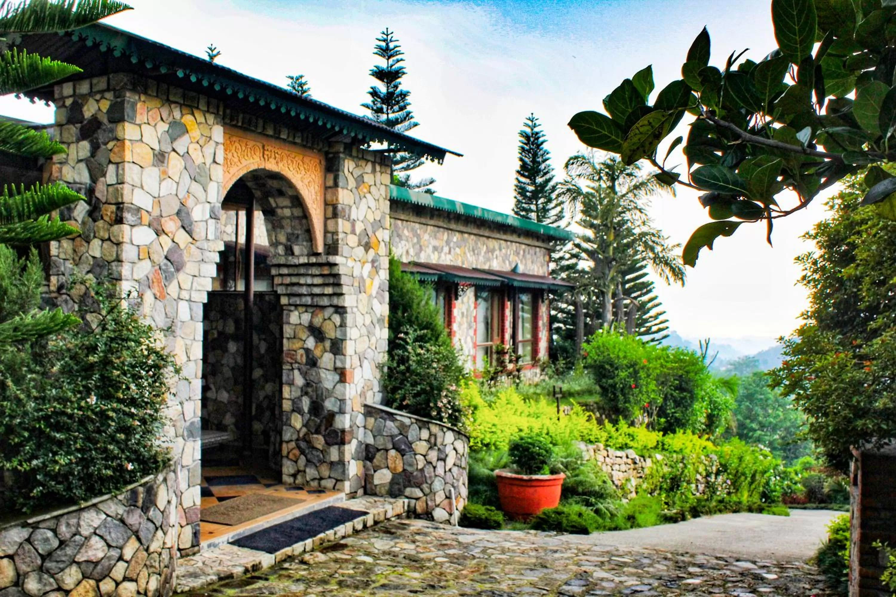 Facade/entrance in Tree of Life Resort Dehradun Foothills
