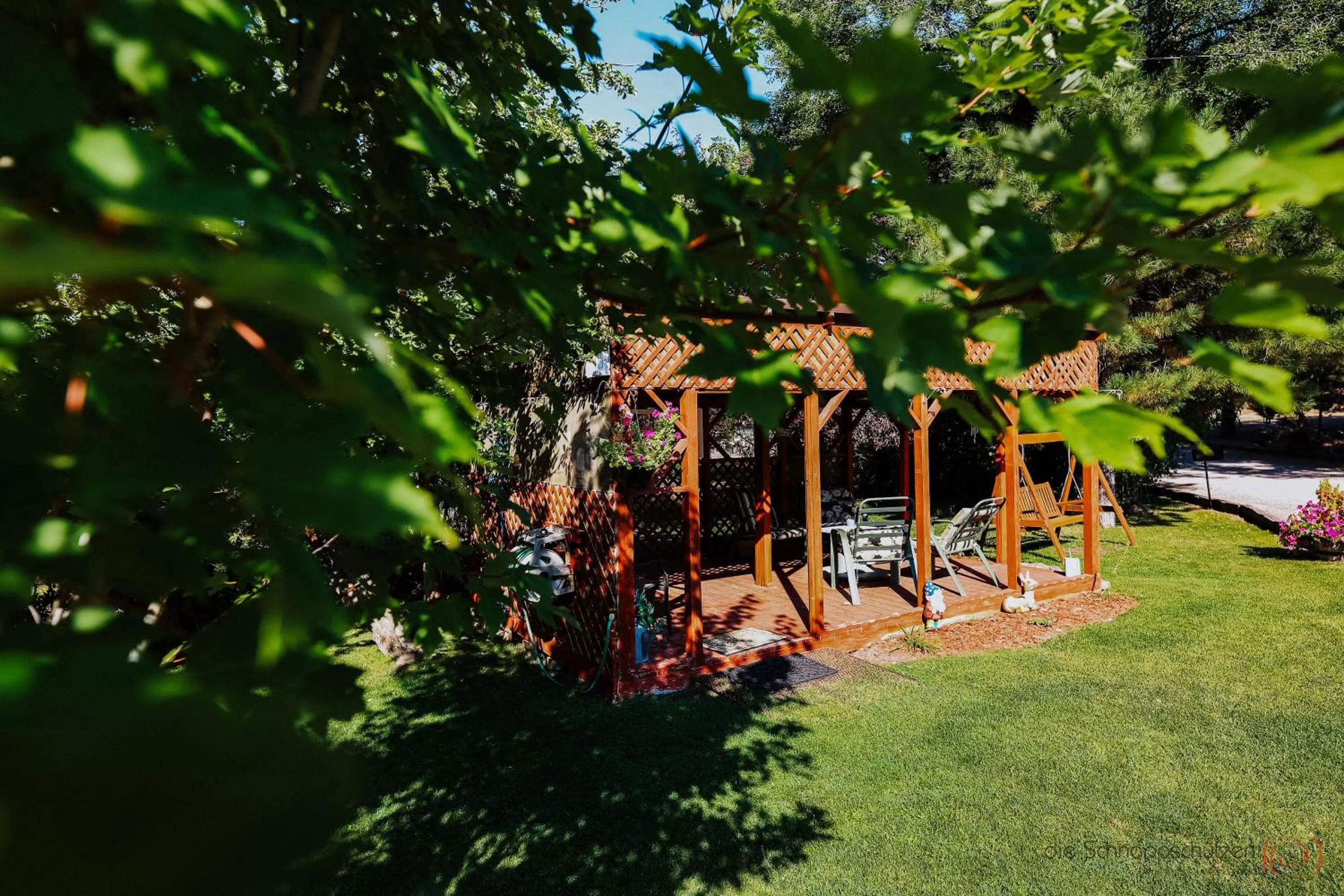 Garden view in The Pines Country Inn