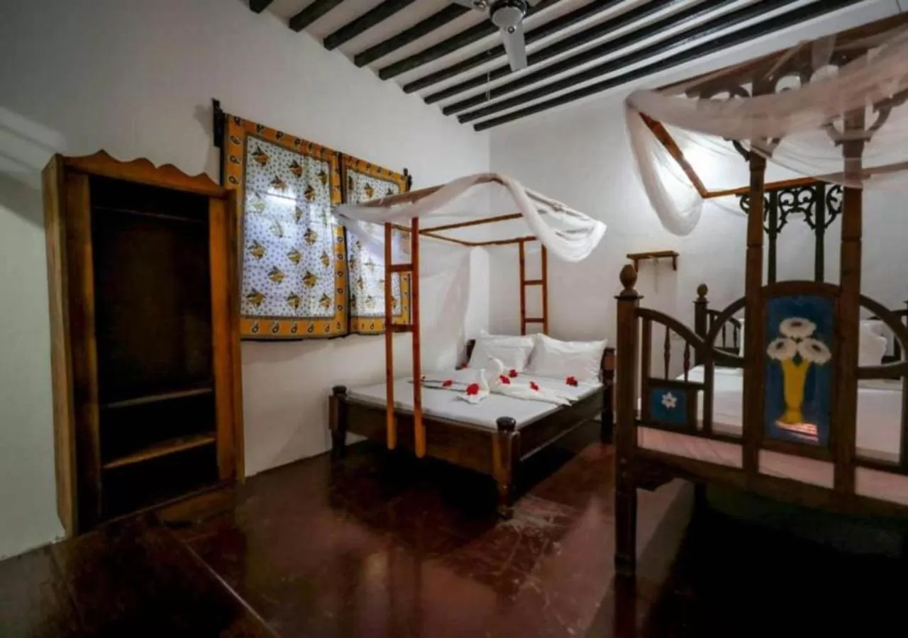 Bed in Mobydick Bungalow Nungwi