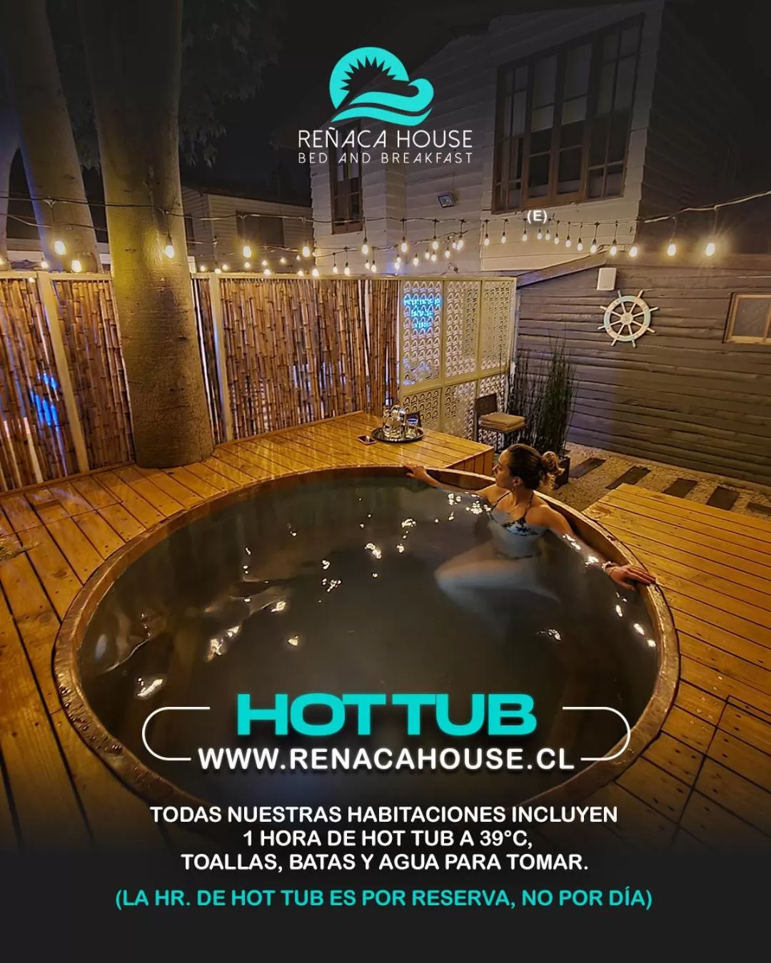 Hot Tub in Reñaca House Bed & Breakfast