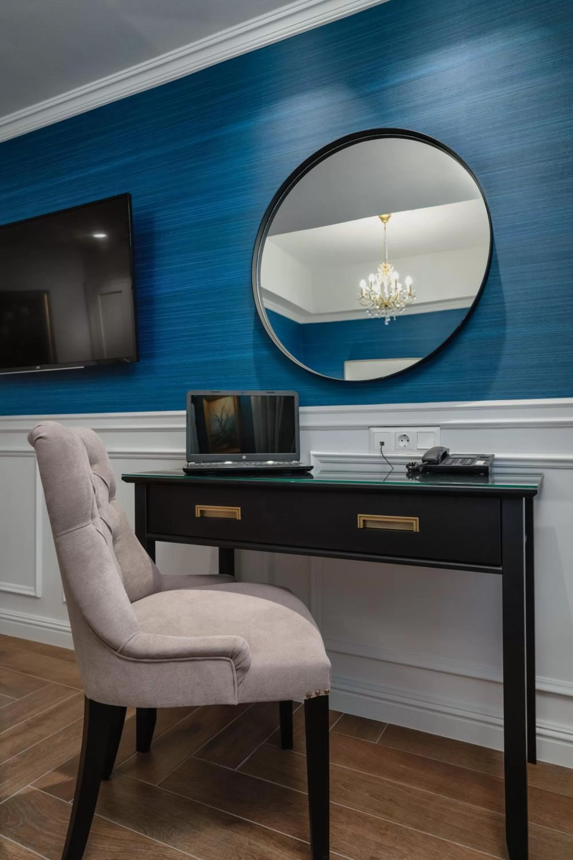 Seating area in Evripidou Suites