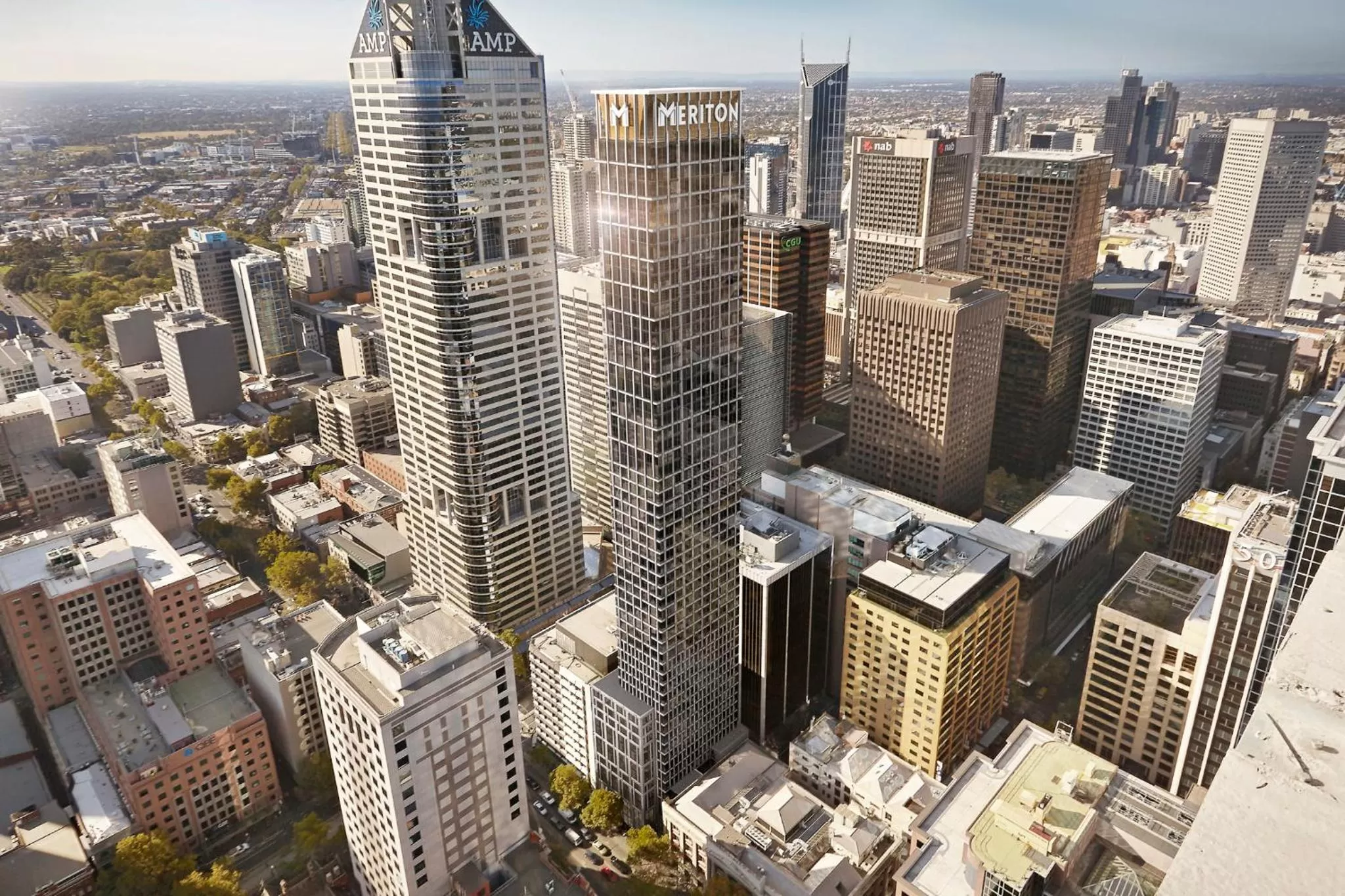 Property building in Meriton Suites Melbourne