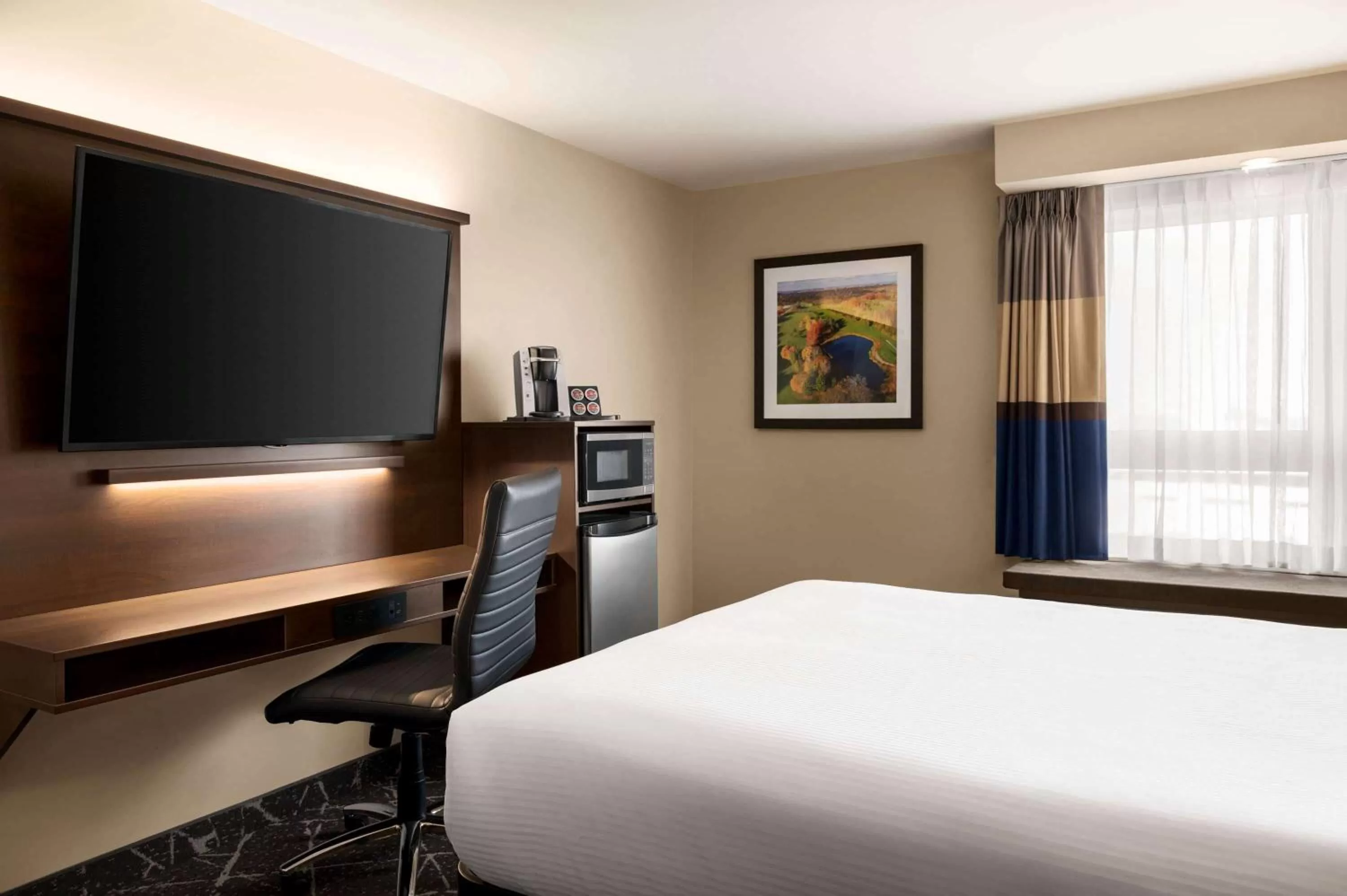TV and multimedia, Bed in Microtel Inn & Suites by Wyndham Aurora