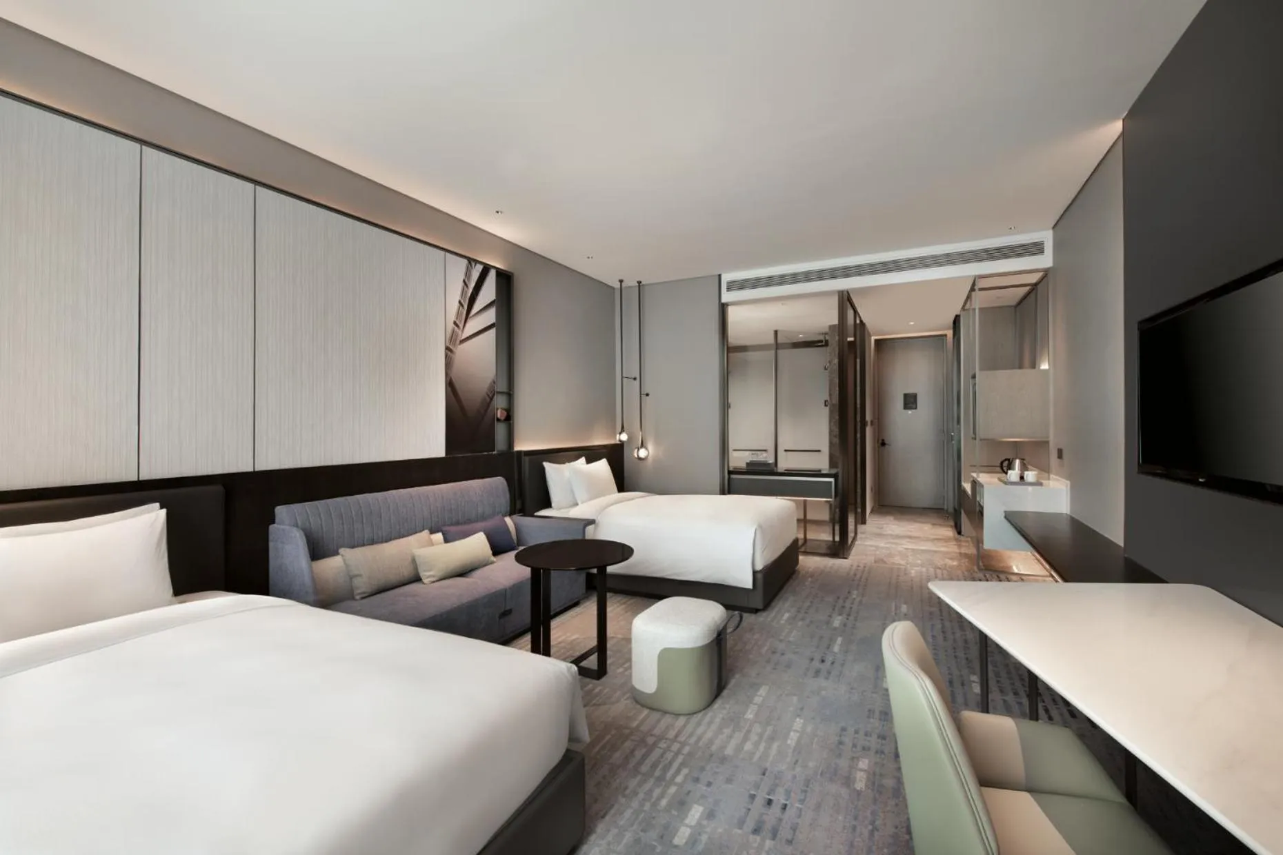 Photo of the whole room, Bed in Crowne Plaza Hangzhou Science City by IHG