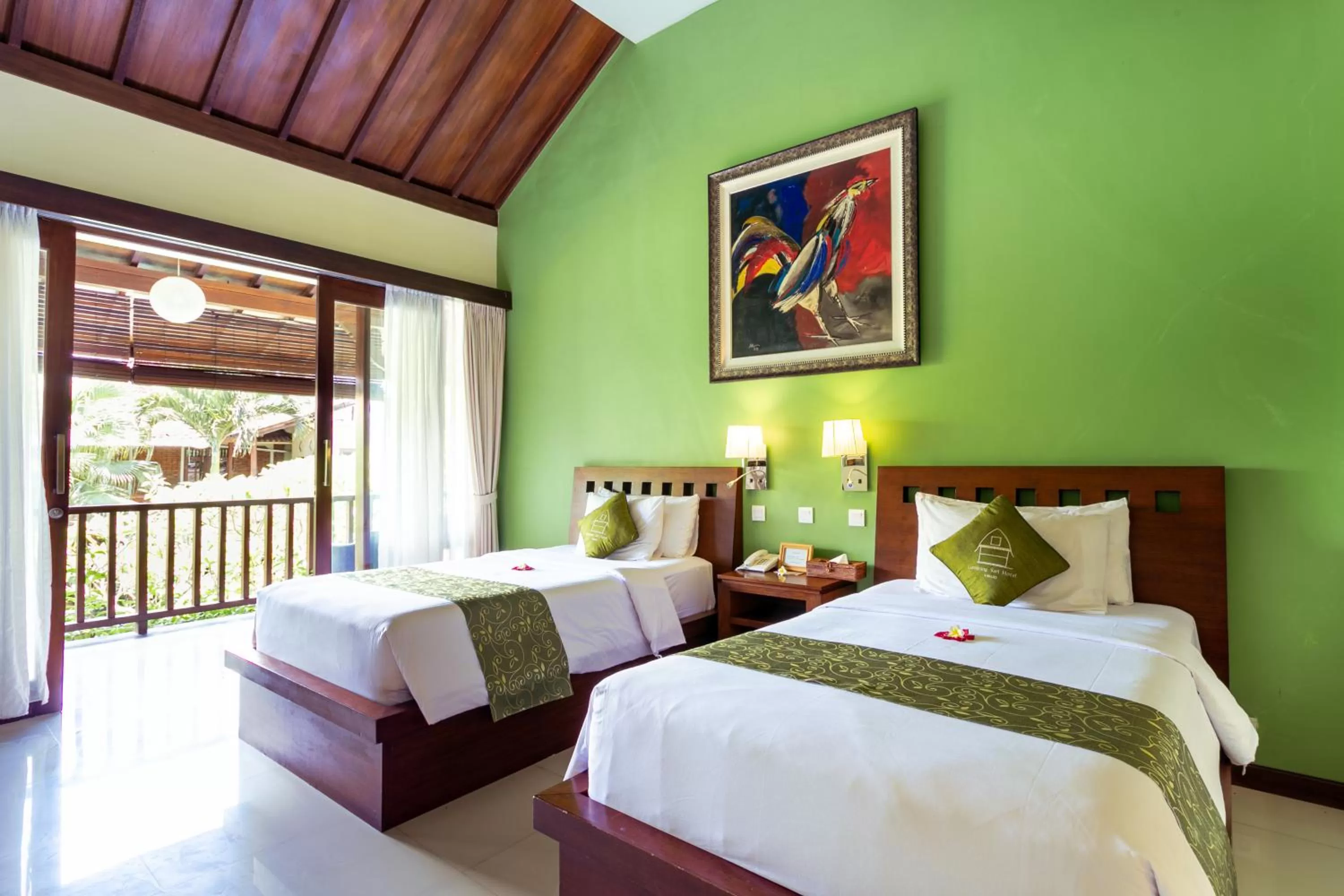 Bed in Lumbung Sari Ubud Hotel - CHSE Certified