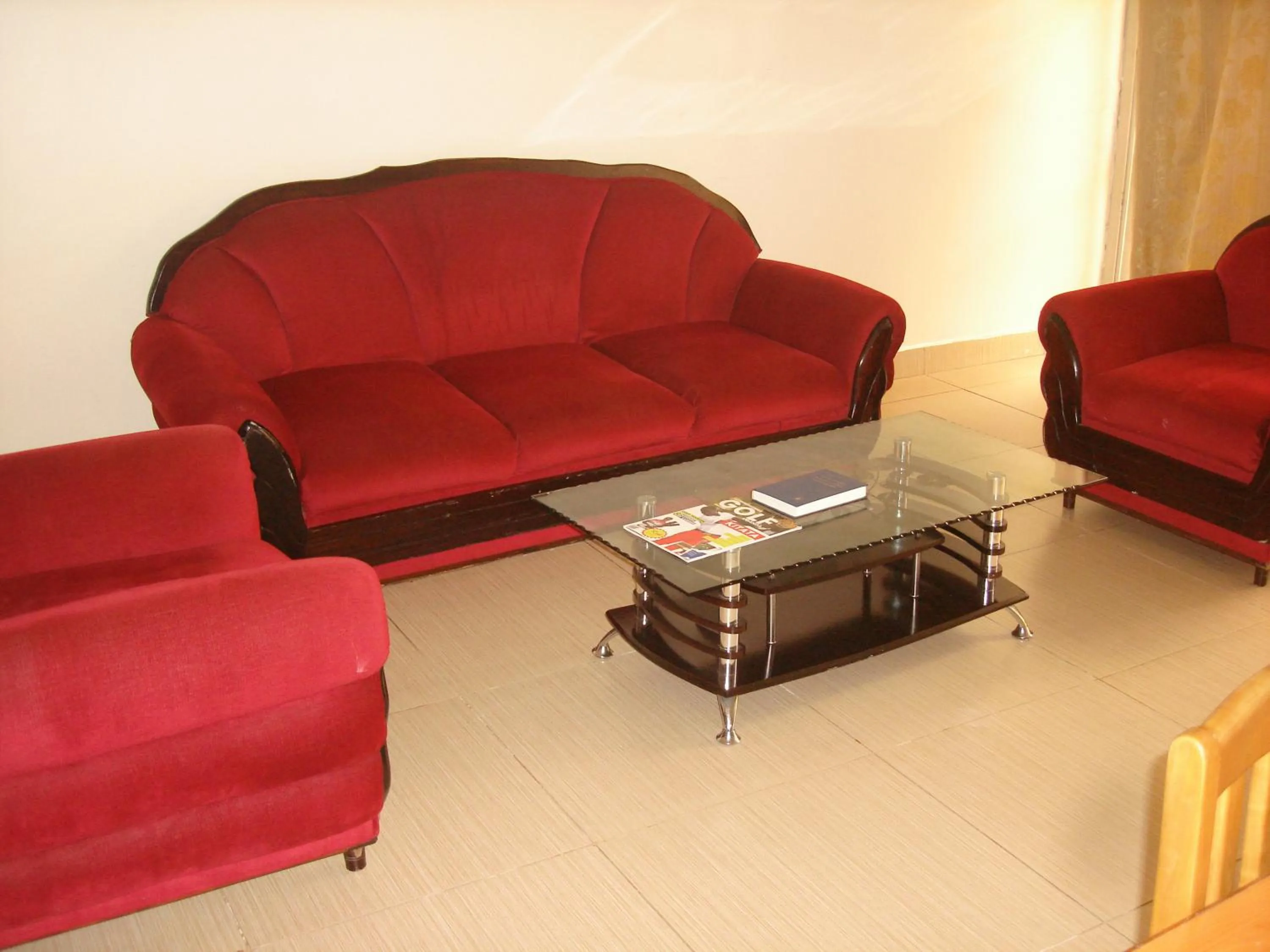 Seating area in Acholi Inn