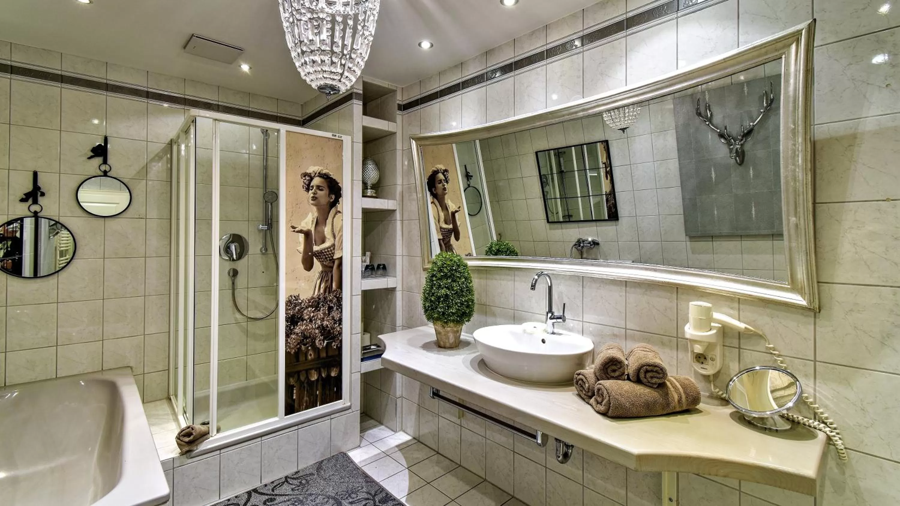 Shower, Bathroom in Boutique Hotel POST ANDECHS