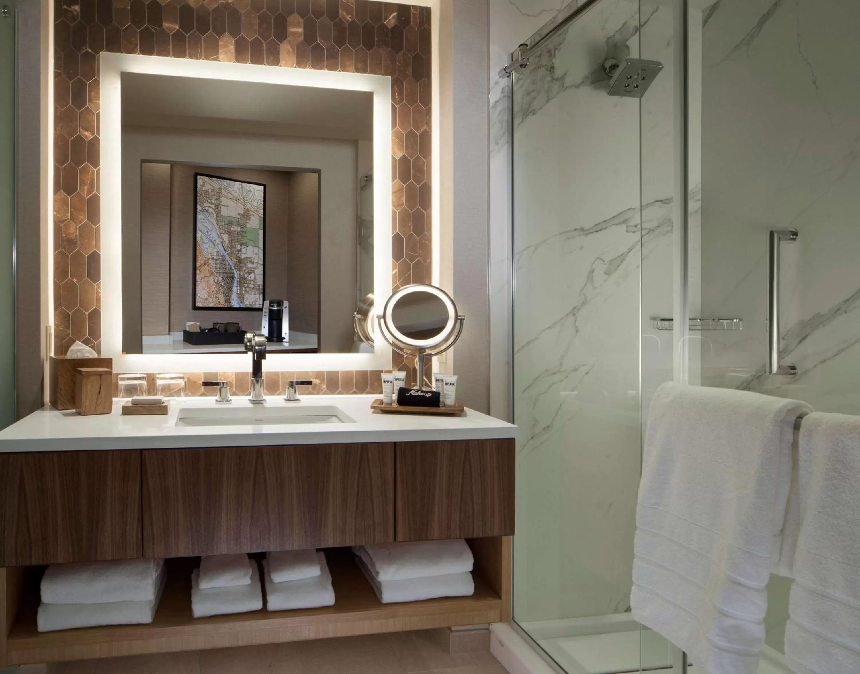 Bathroom in The Porter Portland, Curio Collection By Hilton