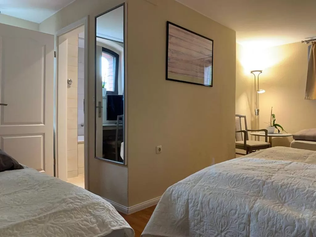 Bed in Hotel Blaufuchs