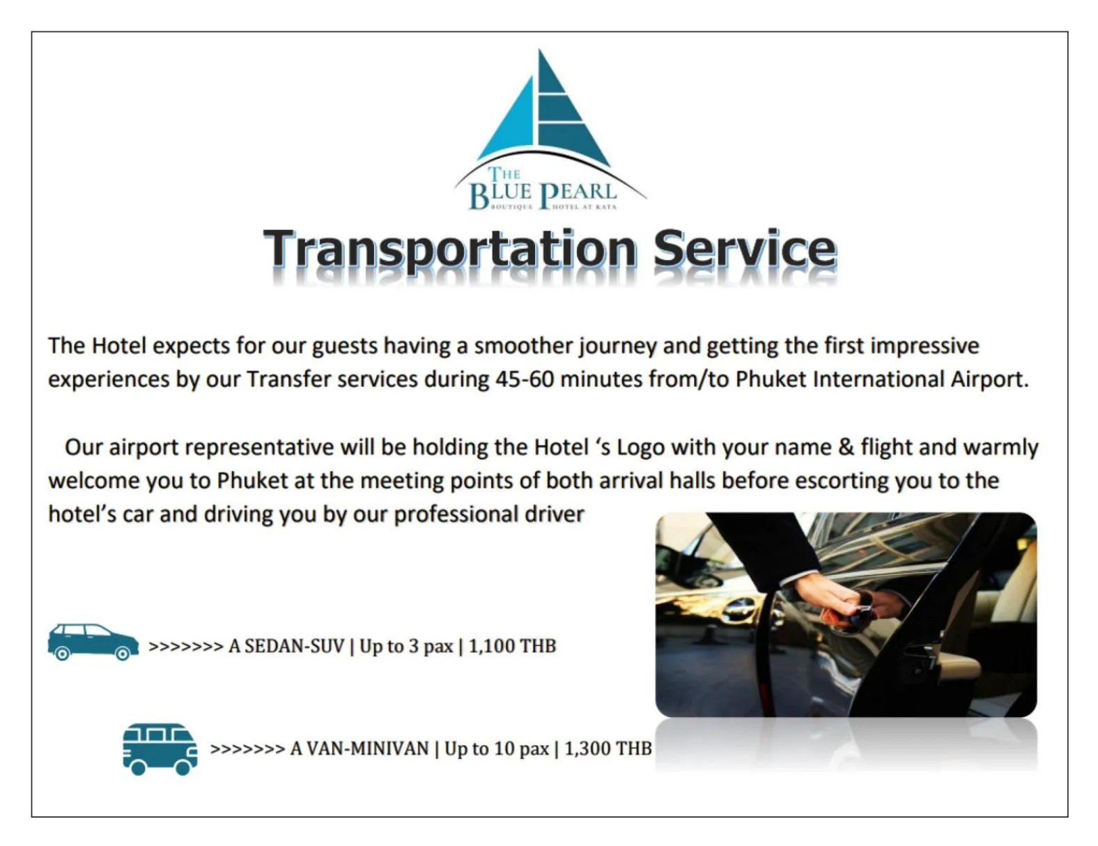 Area and facilities in The Blue Pearl Kata Hotel