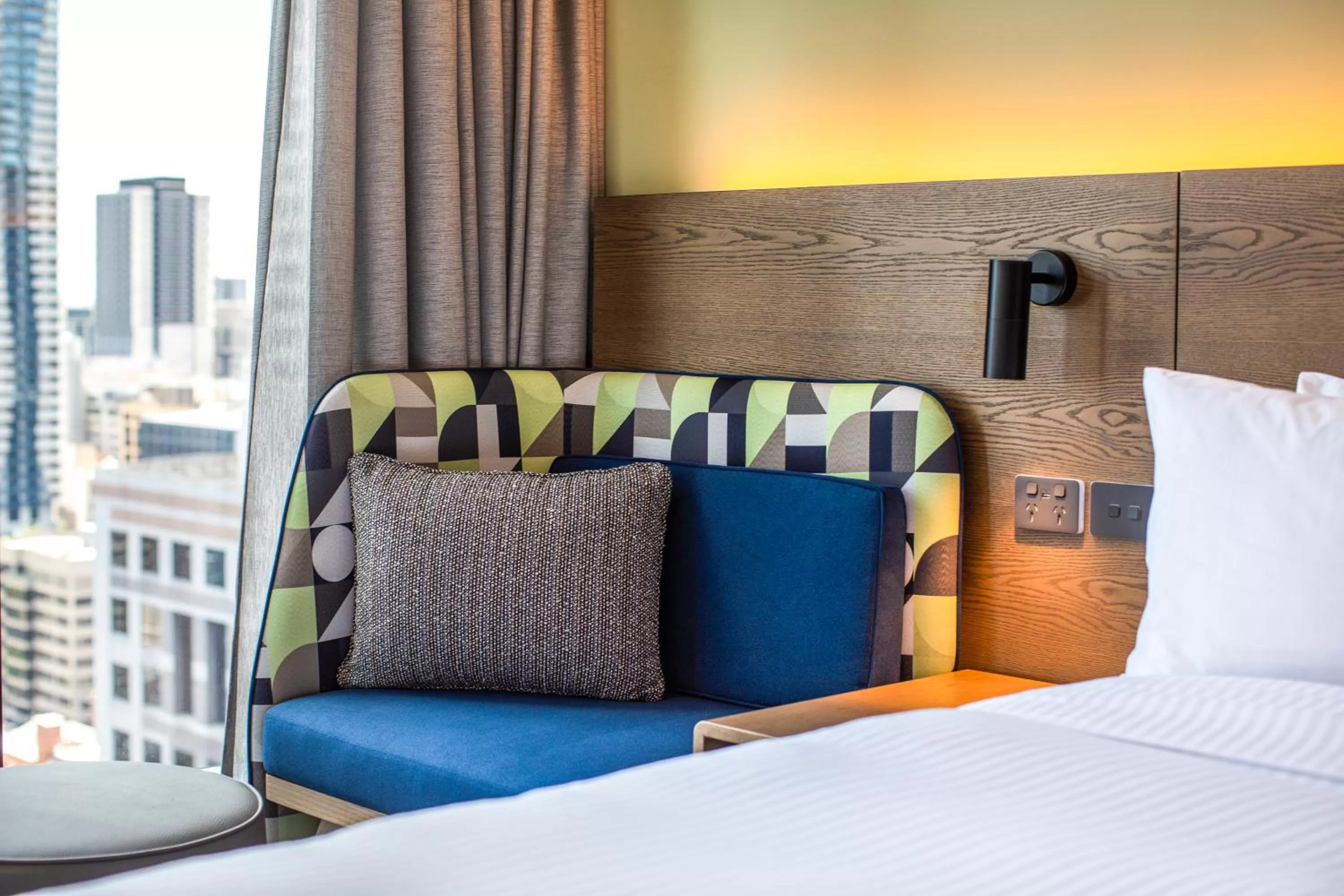 Seating area, Bed in Holiday Inn Express Melbourne Little Collins by IHG