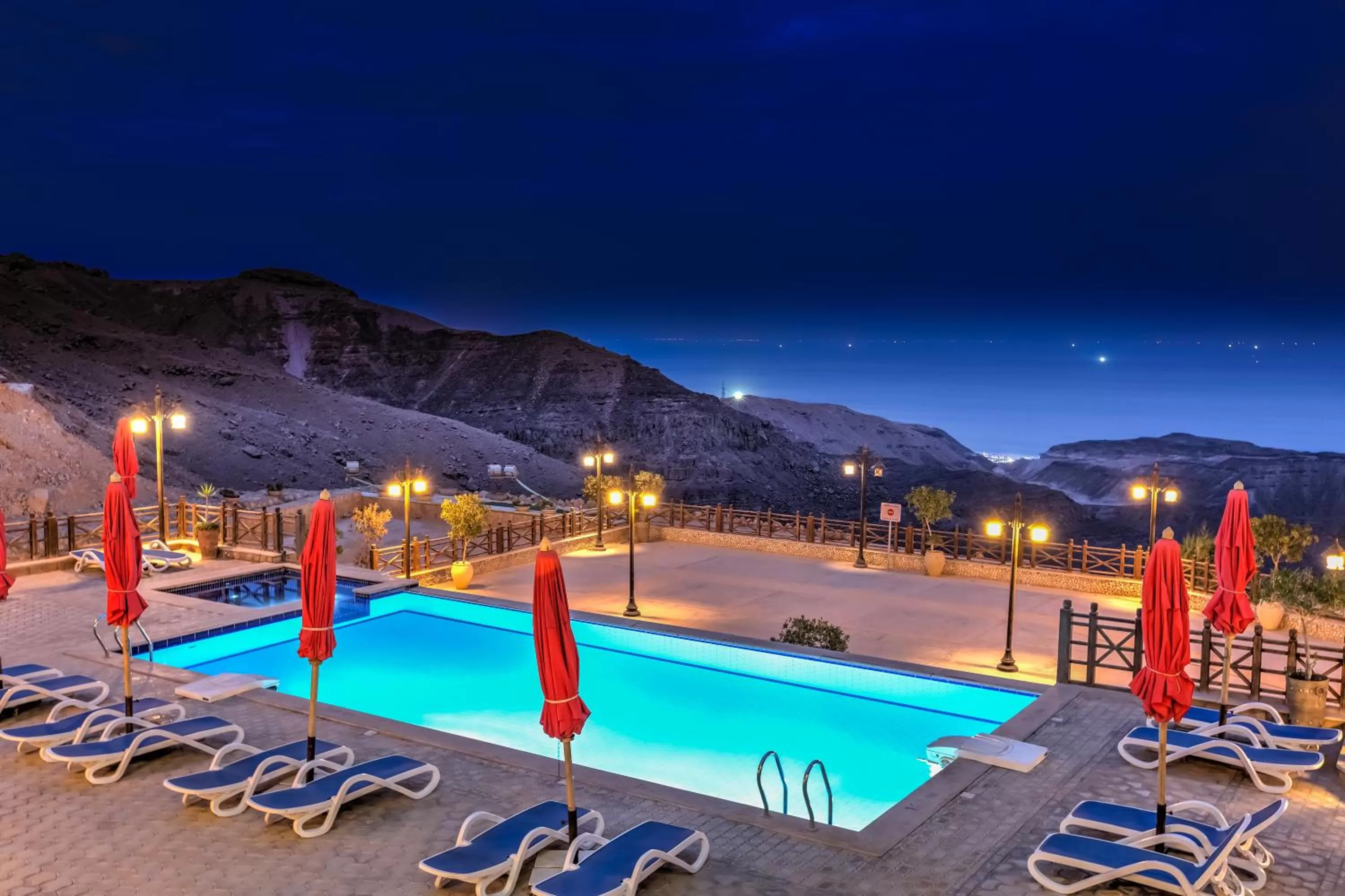 Pool view in Porto El Jabal Hotel