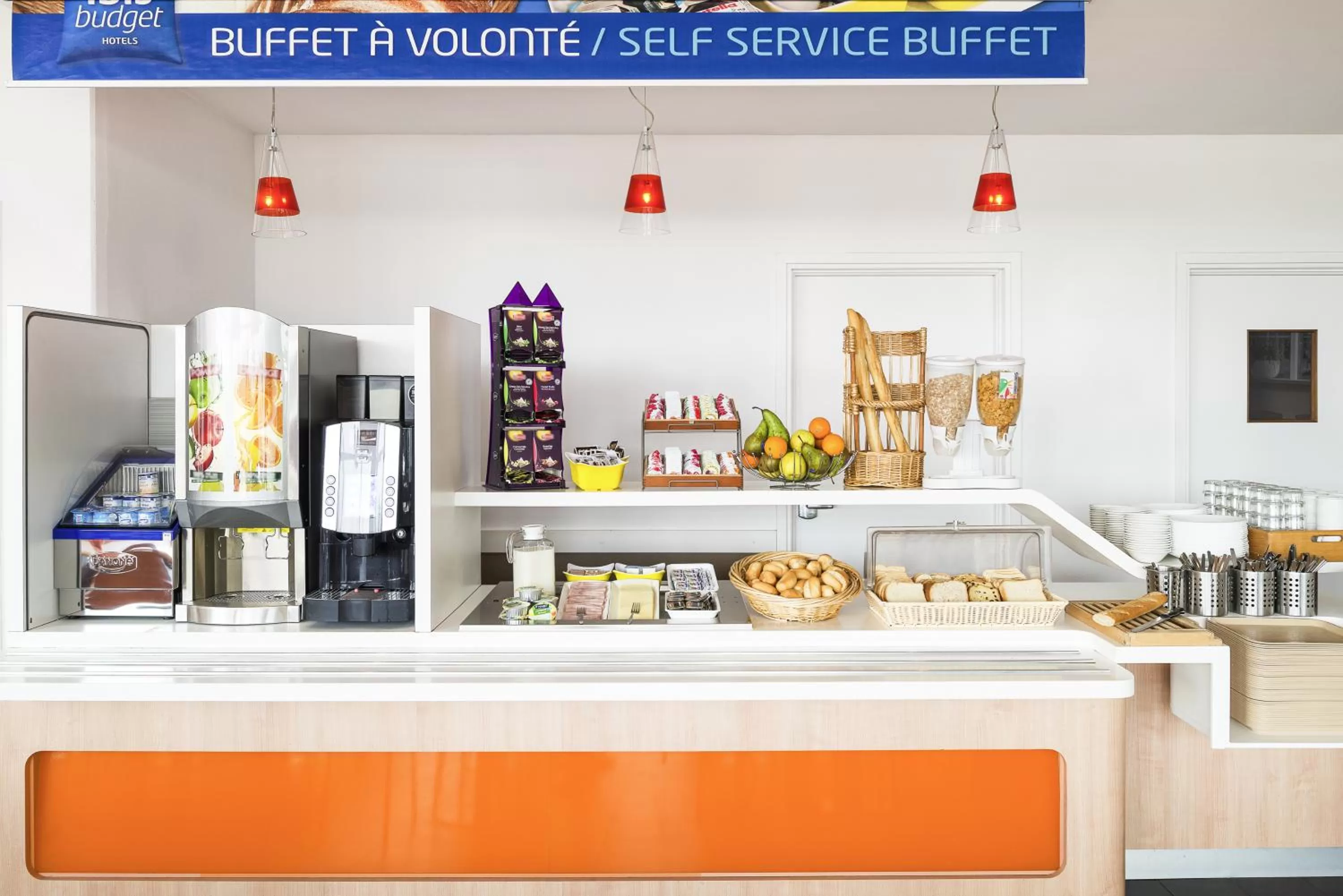 Buffet breakfast in ibis Budget Luxembourg Sud