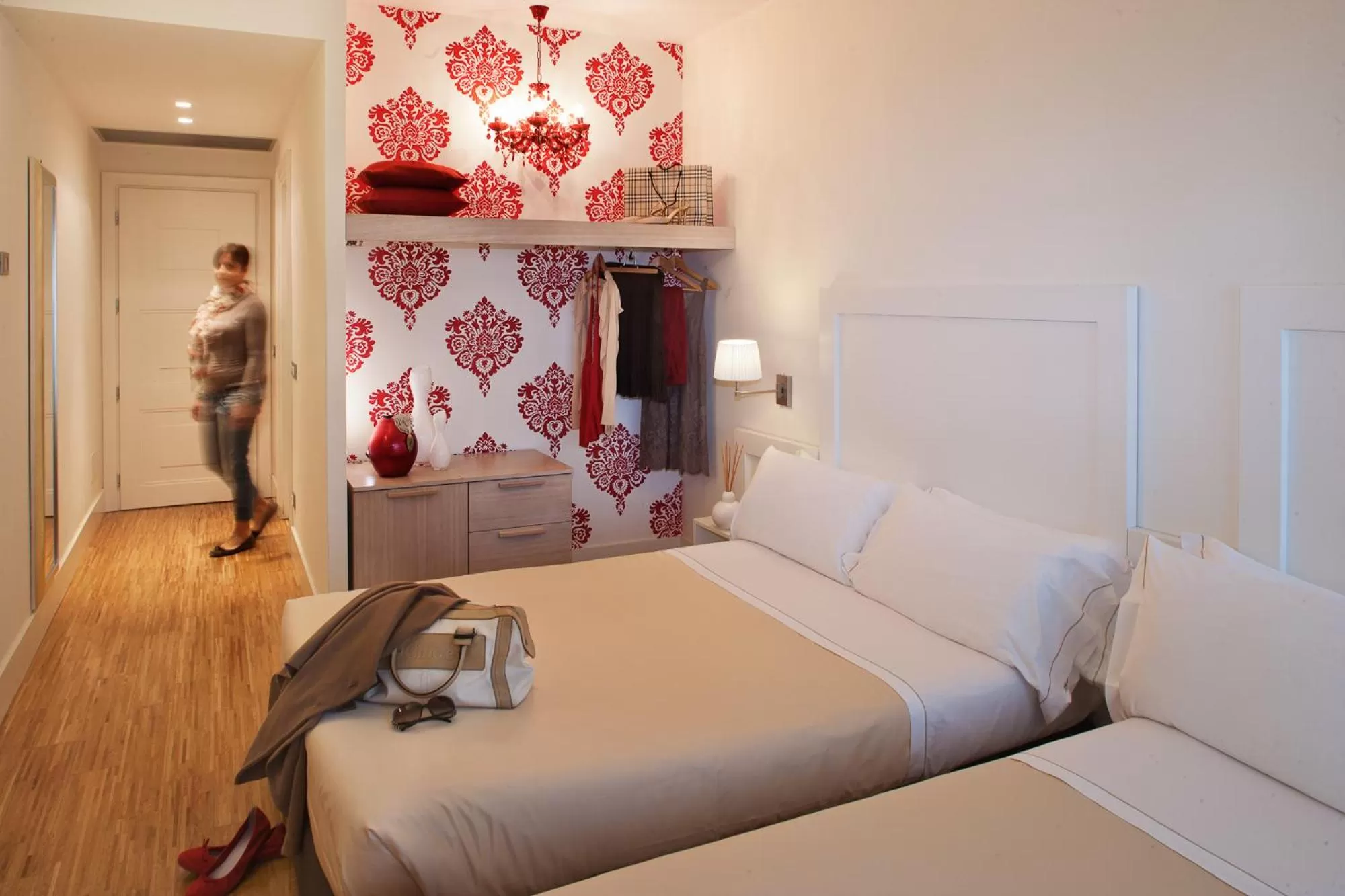 Bed in Le Rose Spa Hotel