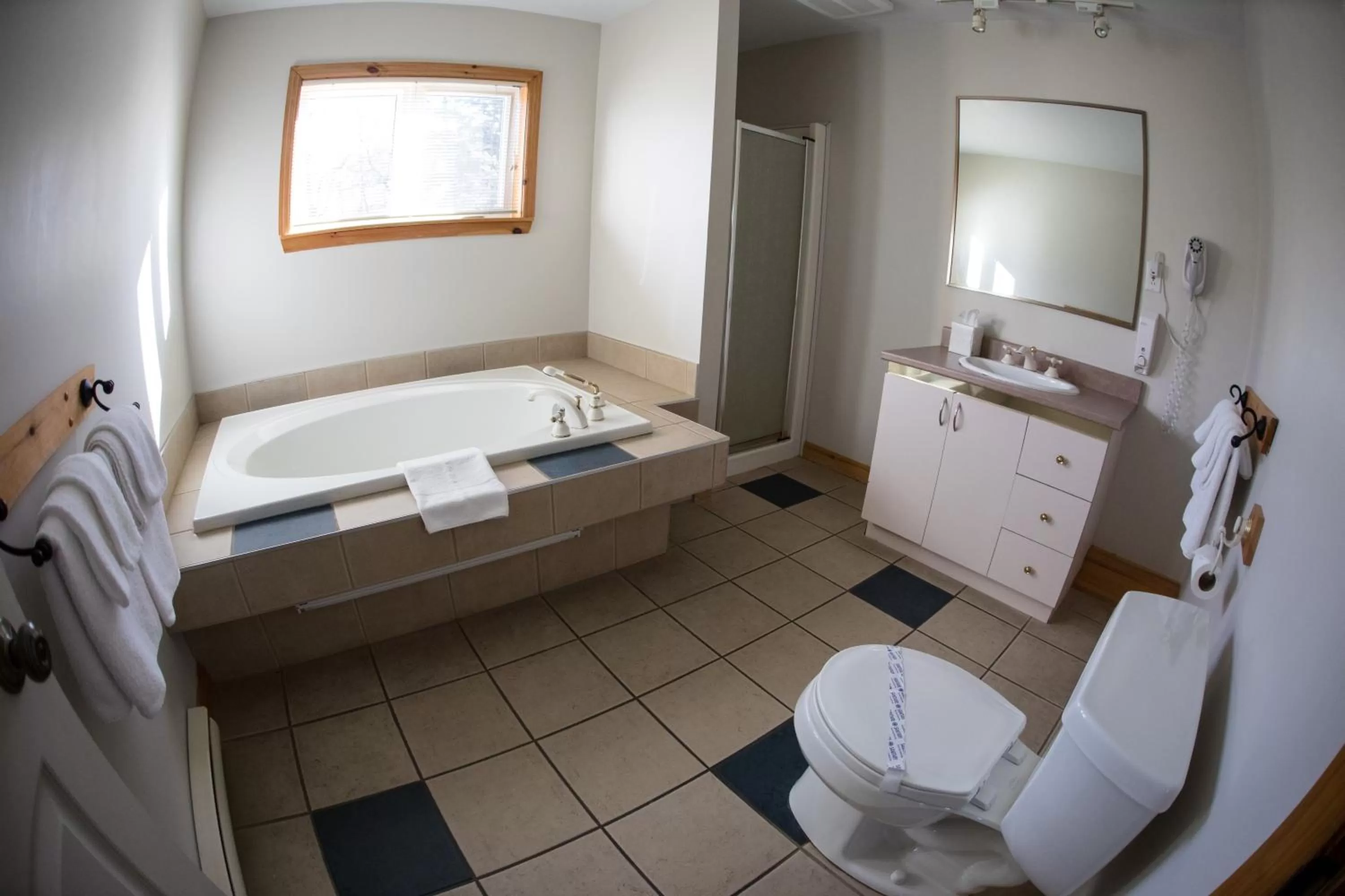 Bathroom in Le Montagnard, Auberge Hôtel & Chalets