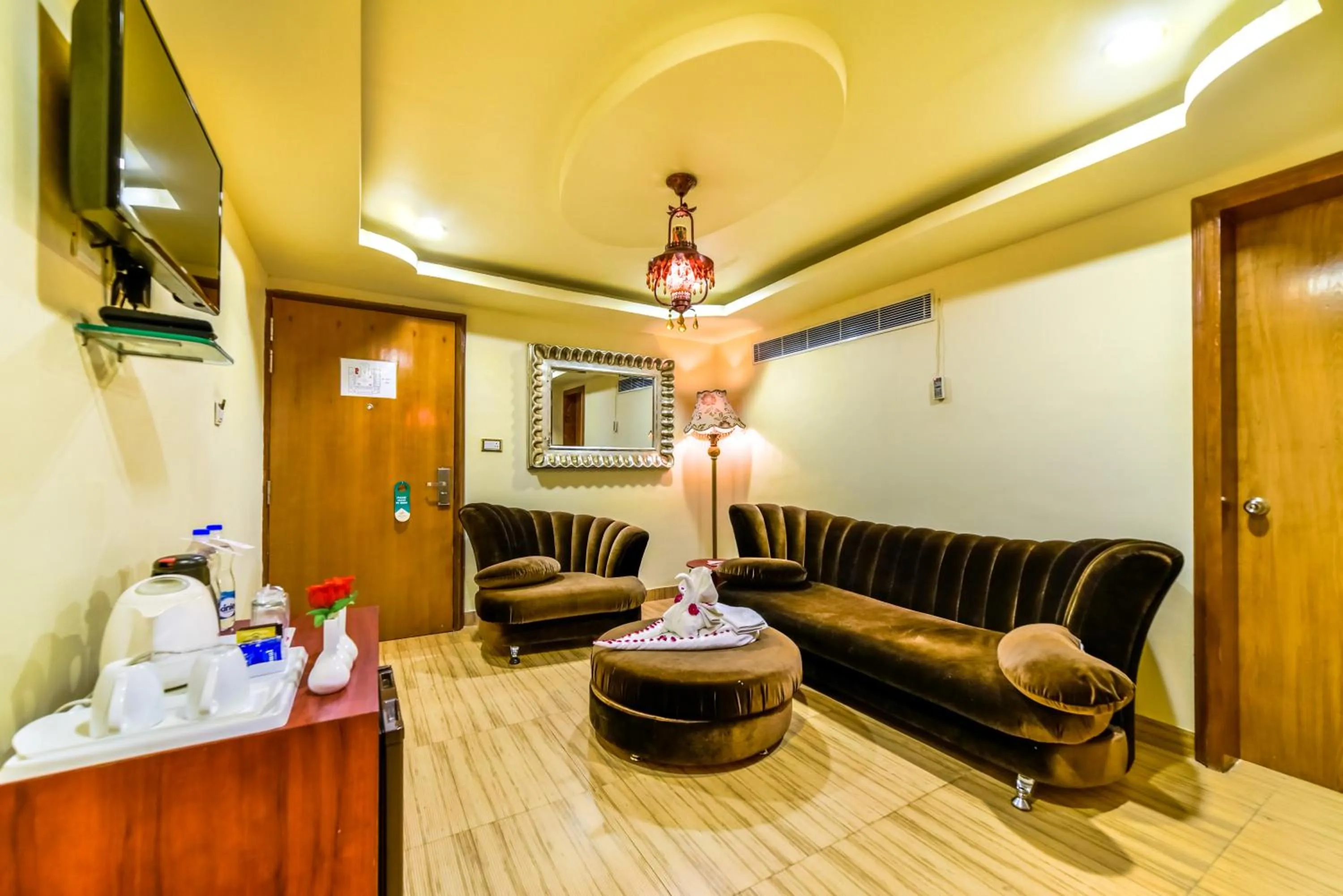 Seating area in Chokhi Dhani The Palace Hotel