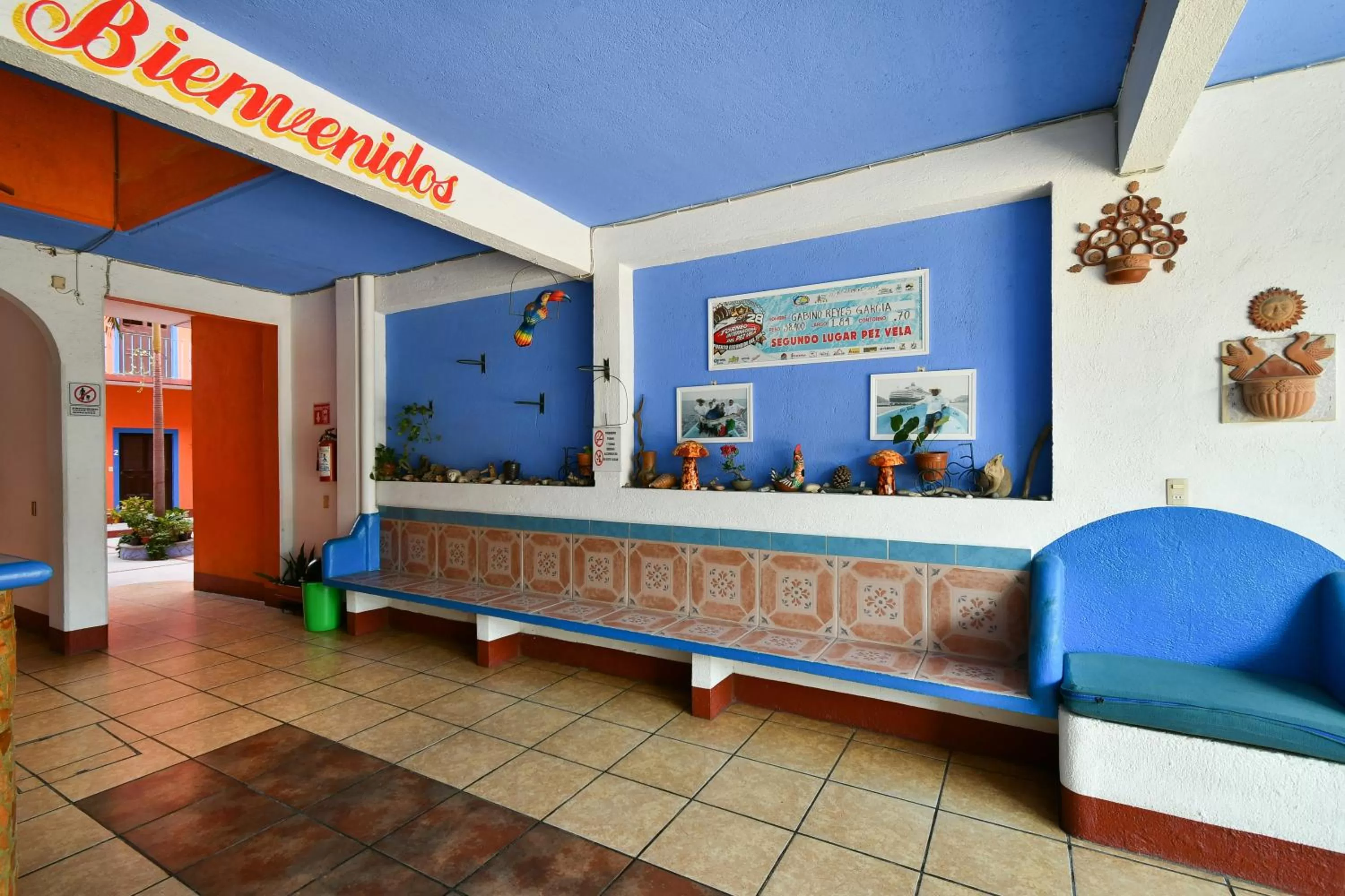 Lobby or reception in Hotel Costamar, Puerto Escondido