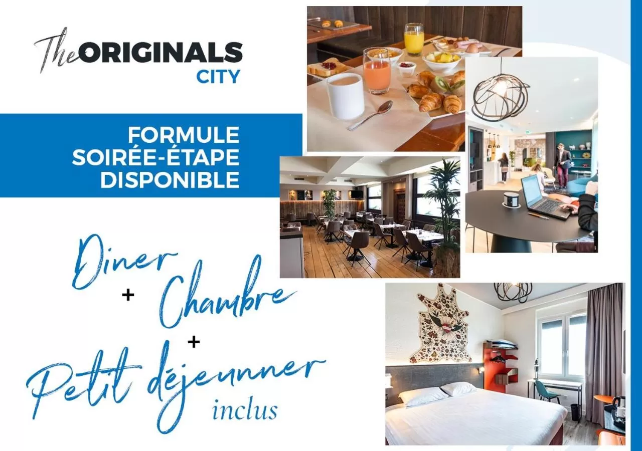 Restaurant/places to eat in Hôtel The Originals City Le Berry - proche centre-ville - Gare - parking - recharge véhicule
