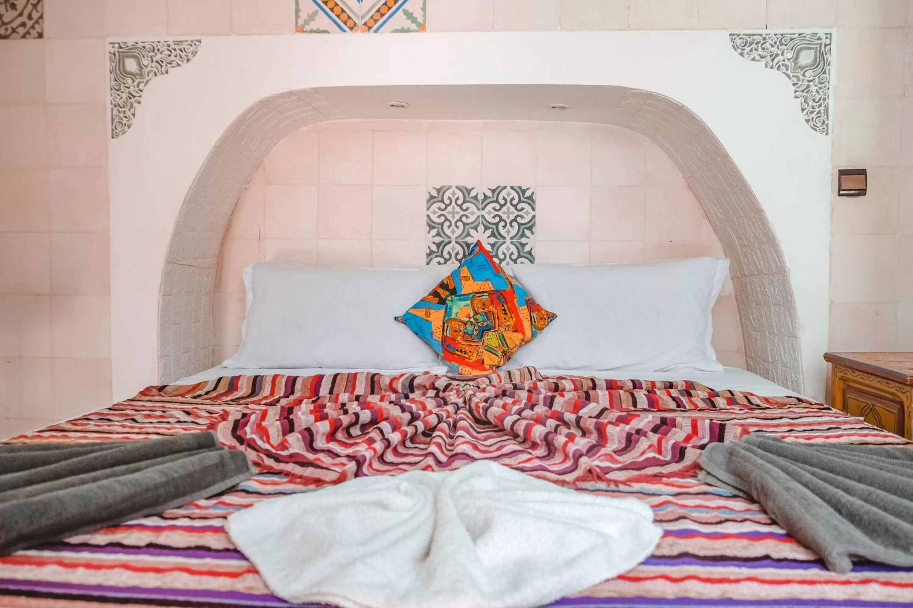 Bed in Héritage Lalla Aicha et SPA