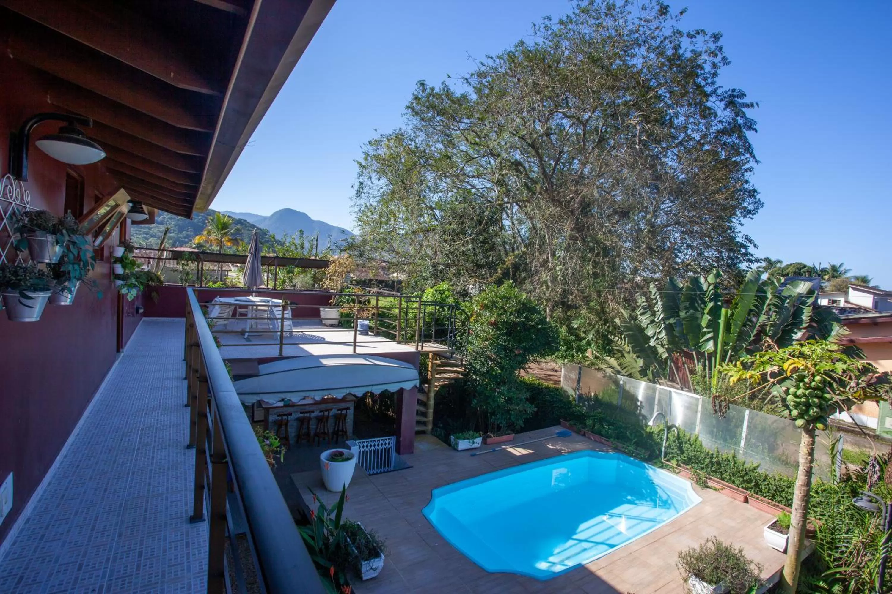 Balcony/Terrace in Ubatuba Ecologic Pousada