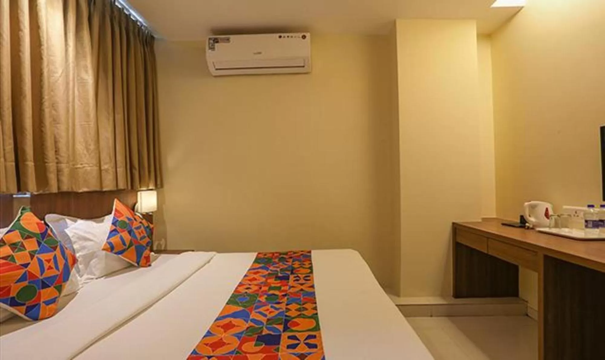 Bed in FabHotel Royal Mumbai International Airport