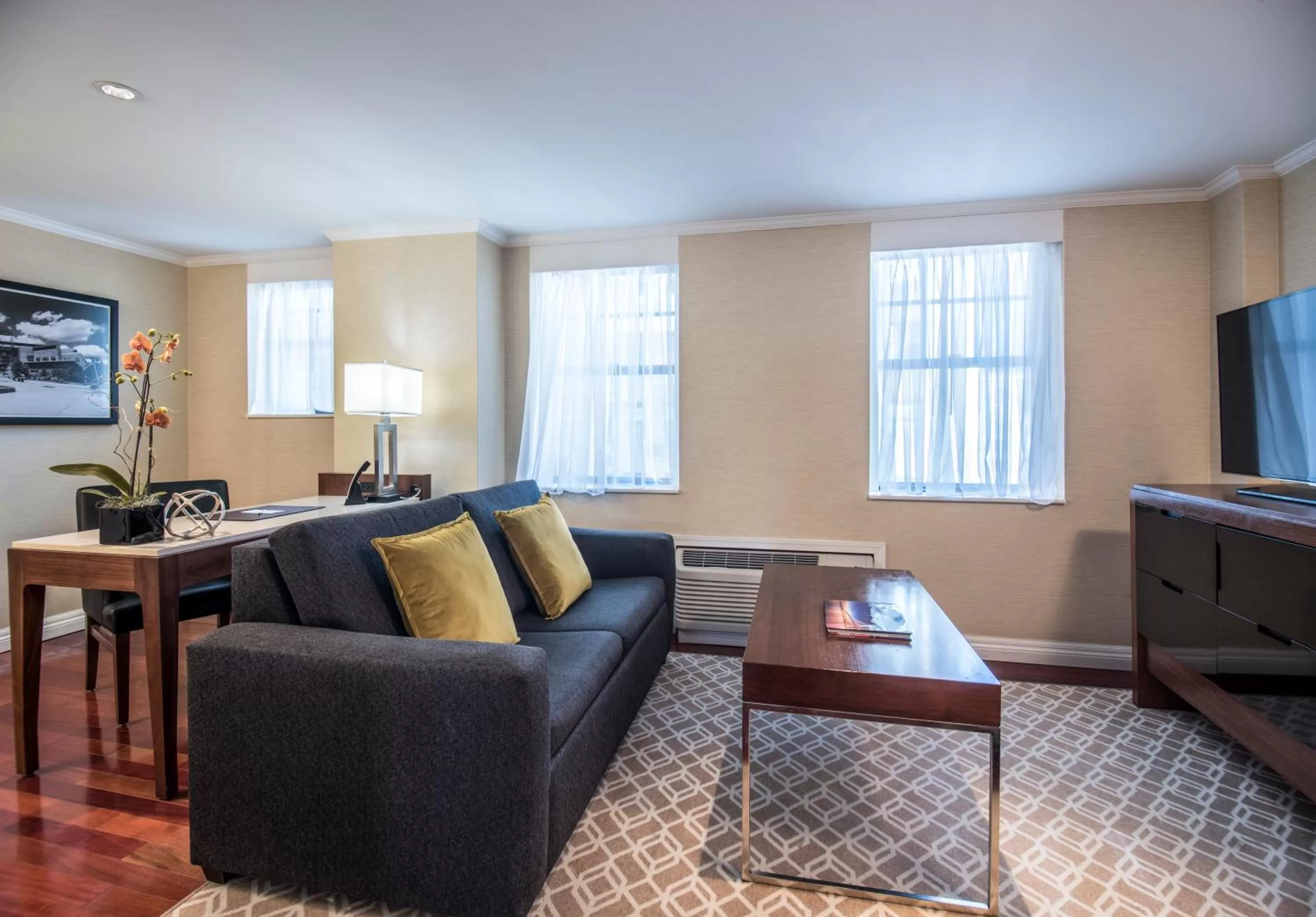 Living room in The Warwick Hotel Rittenhouse Square Philadelphia