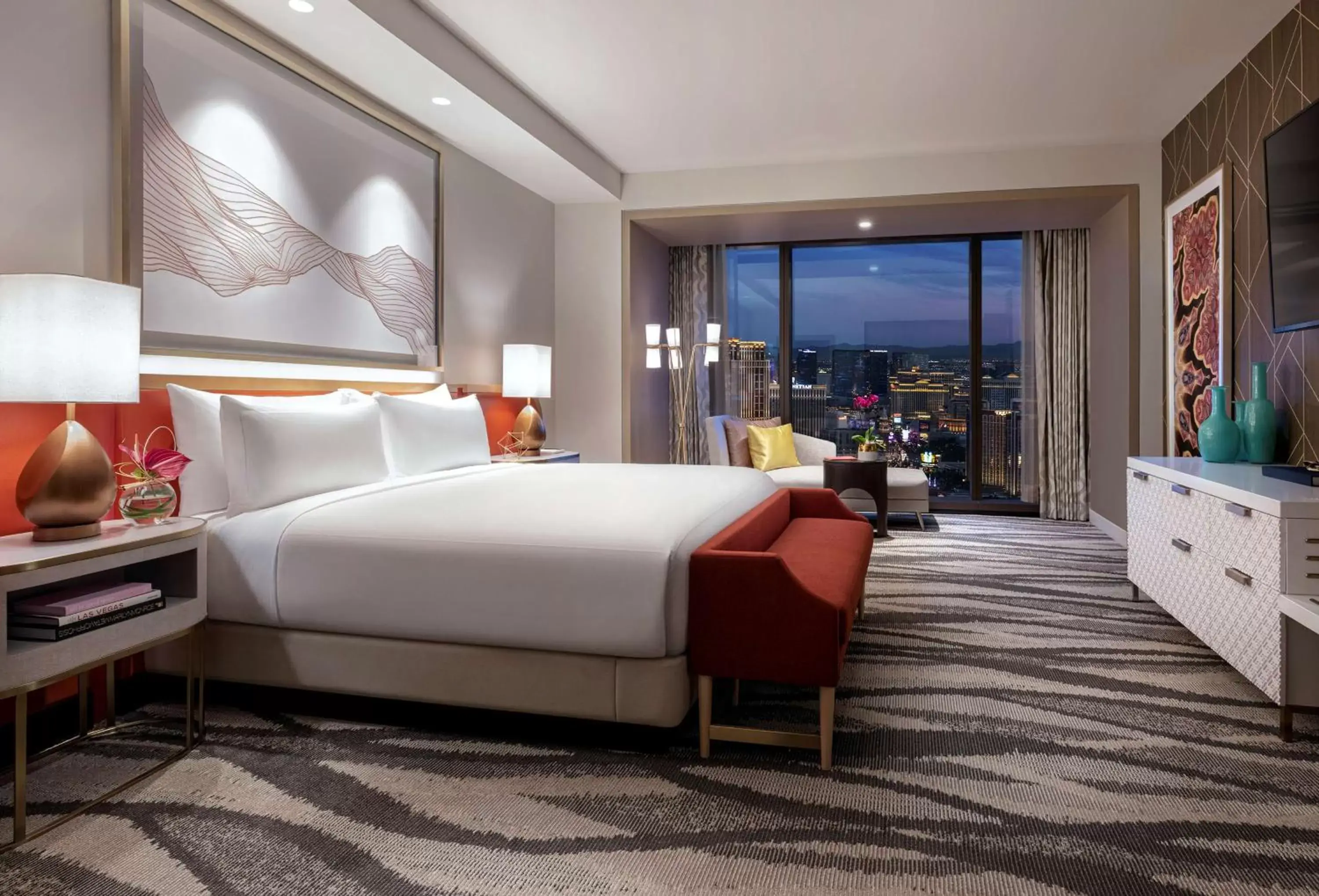 Two-Bedroom King Suite with Strip View in Conrad Las Vegas At Resorts World Two-Bedroom King Suite with Strip View in Conrad Las Vegas At Resorts World