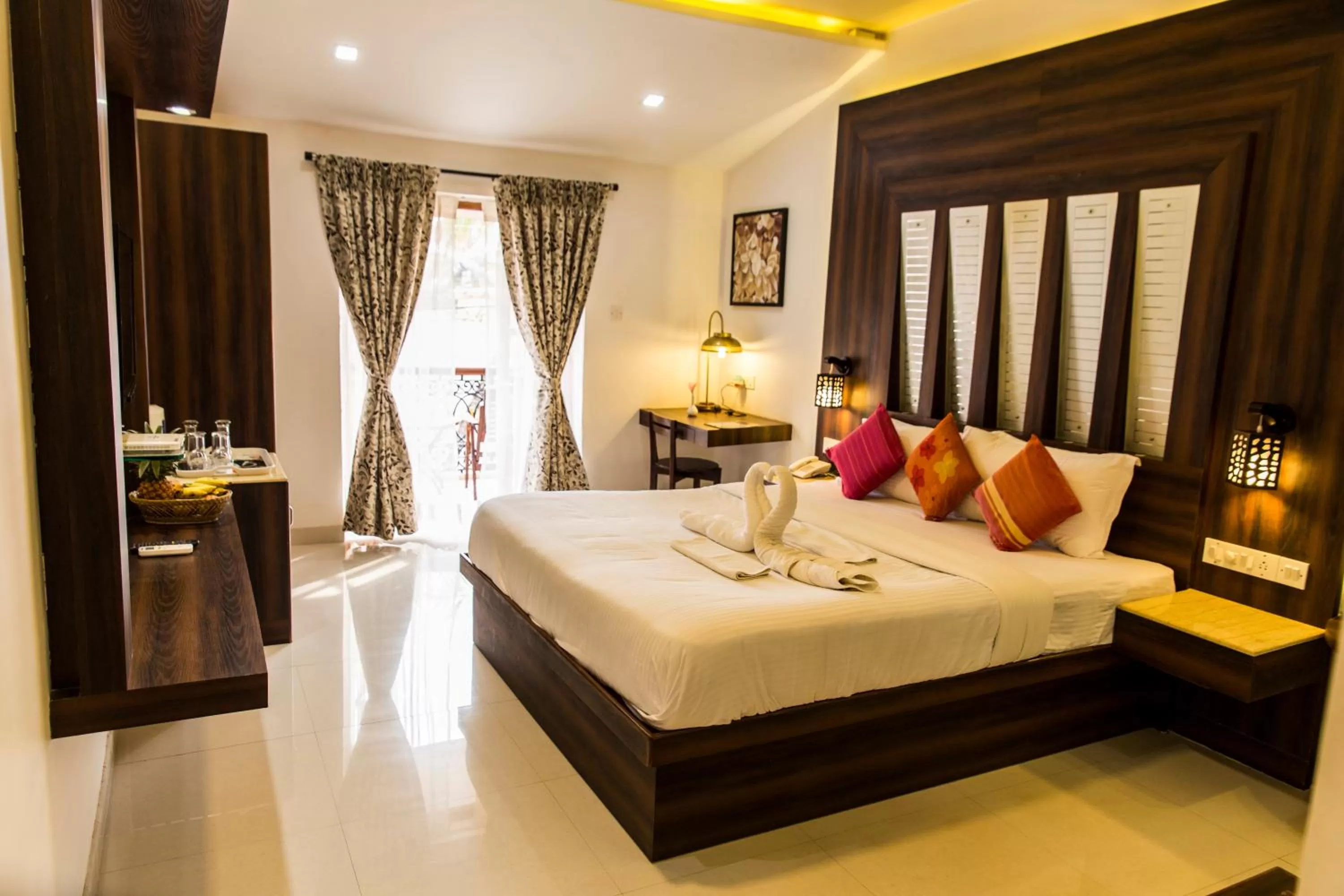 Bed in Shikara Beach Resort