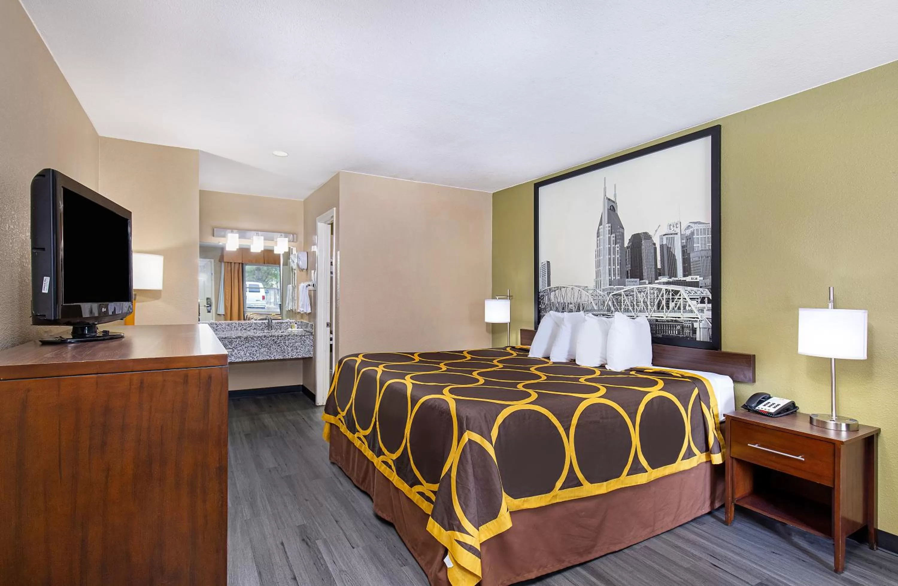 Bed in Super 8 by Wyndham Nashville West