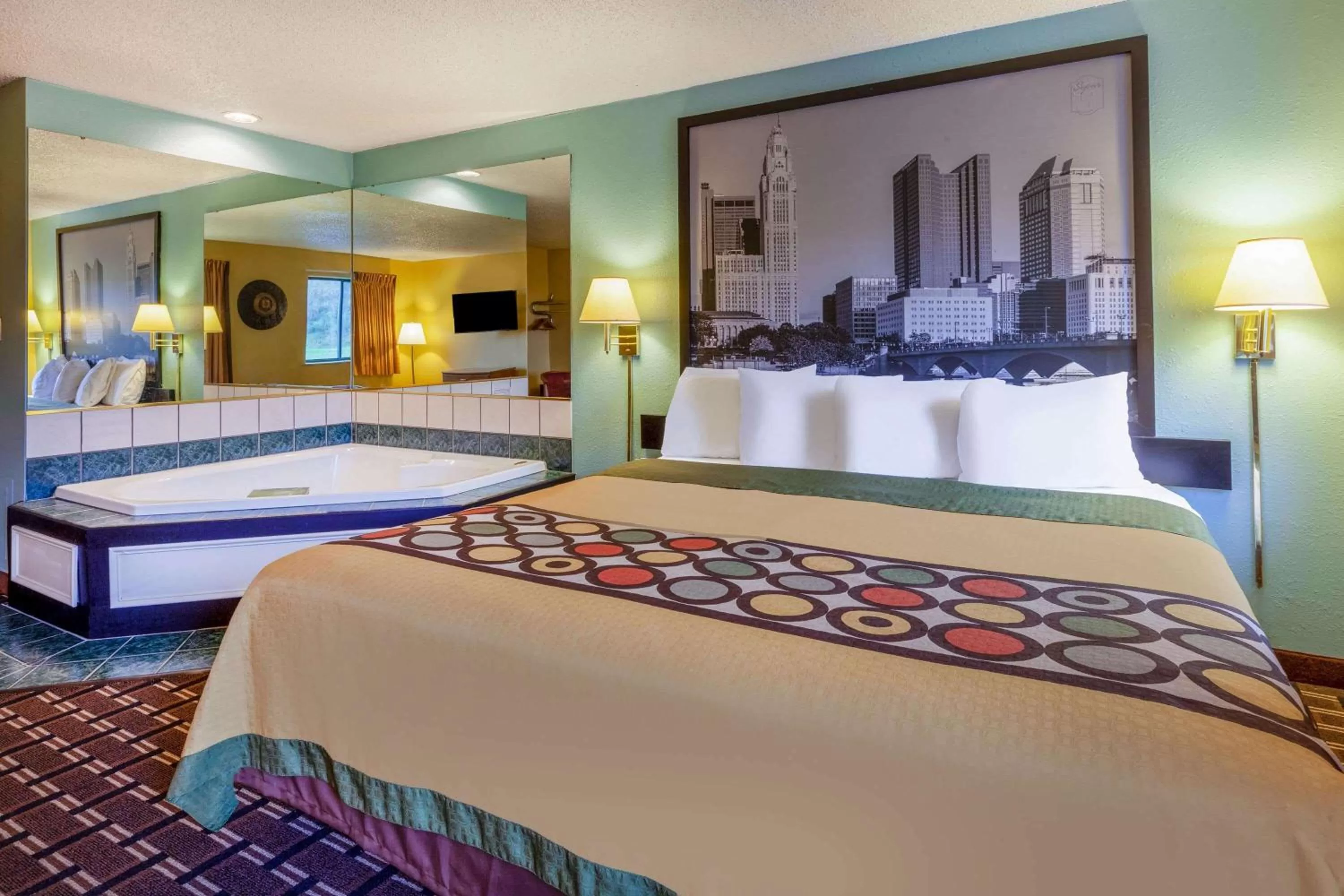 Bed in Super 8 by Wyndham Newcomerstown