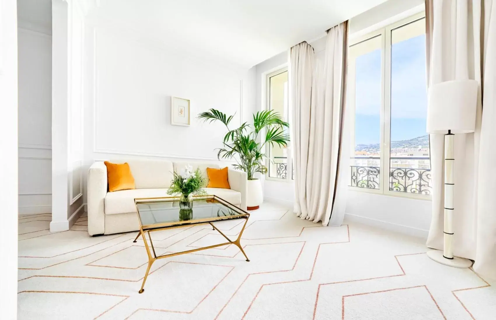One-Bedroom Suite with Sofa Bed, Terrace and Garden View in Carlton Cannes, a Regent Hotel One-Bedroom Suite with Sofa Bed, Terrace and Garden View in Carlton Cannes, a Regent Hotel