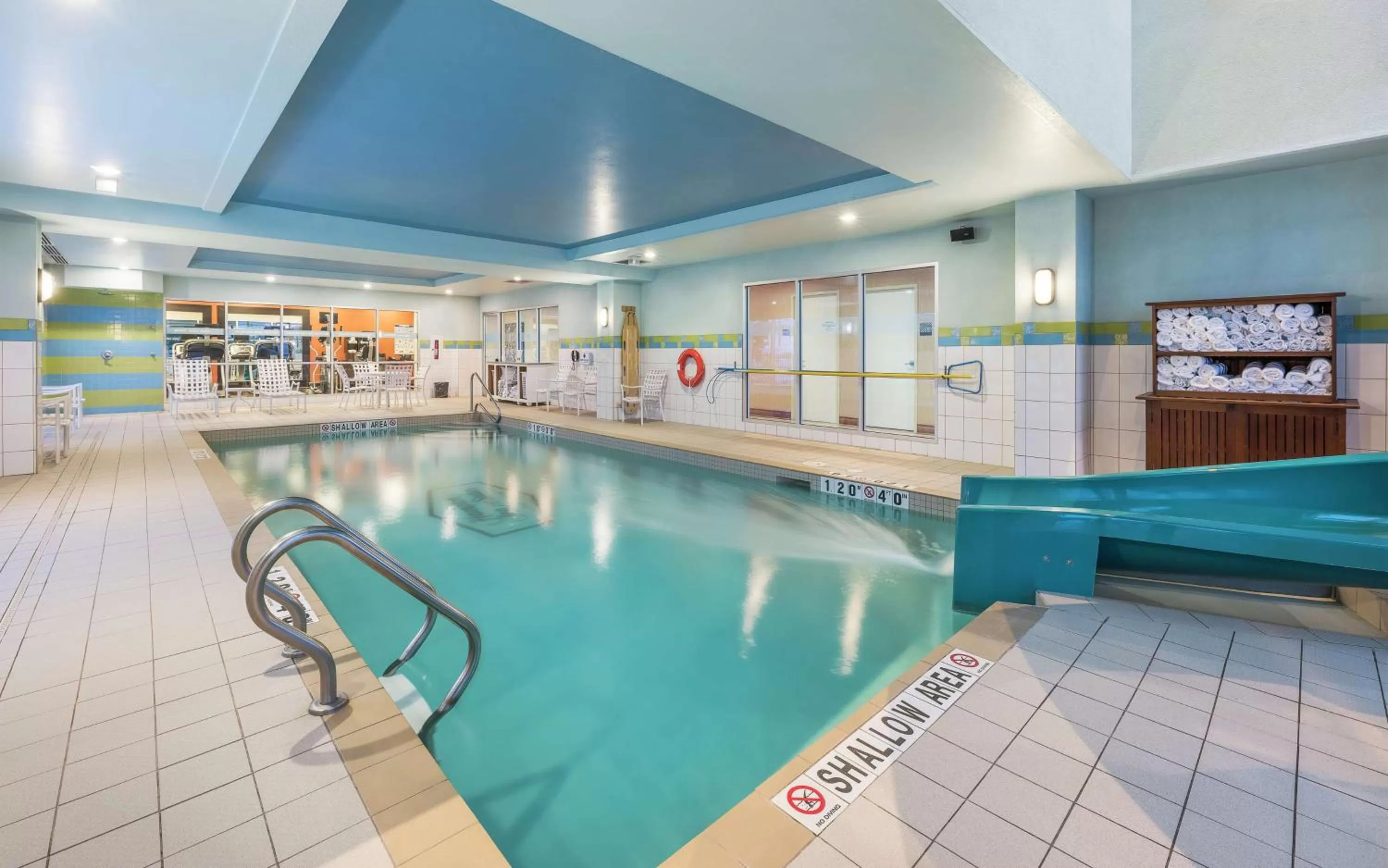 Pool view in Hampton Inn & Suites by Hilton Moncton