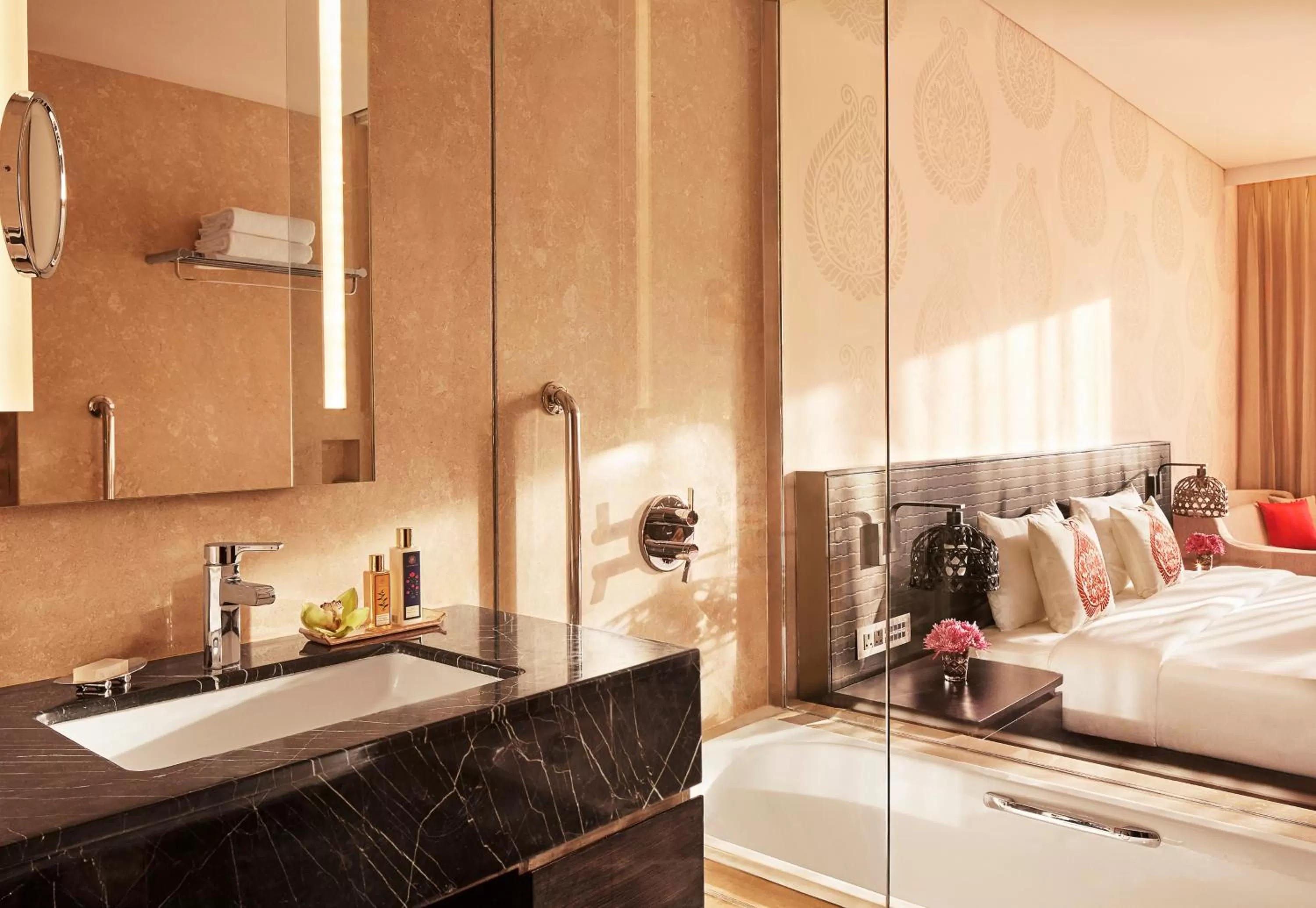 Bathroom, Bed in Vivanta Guwahati