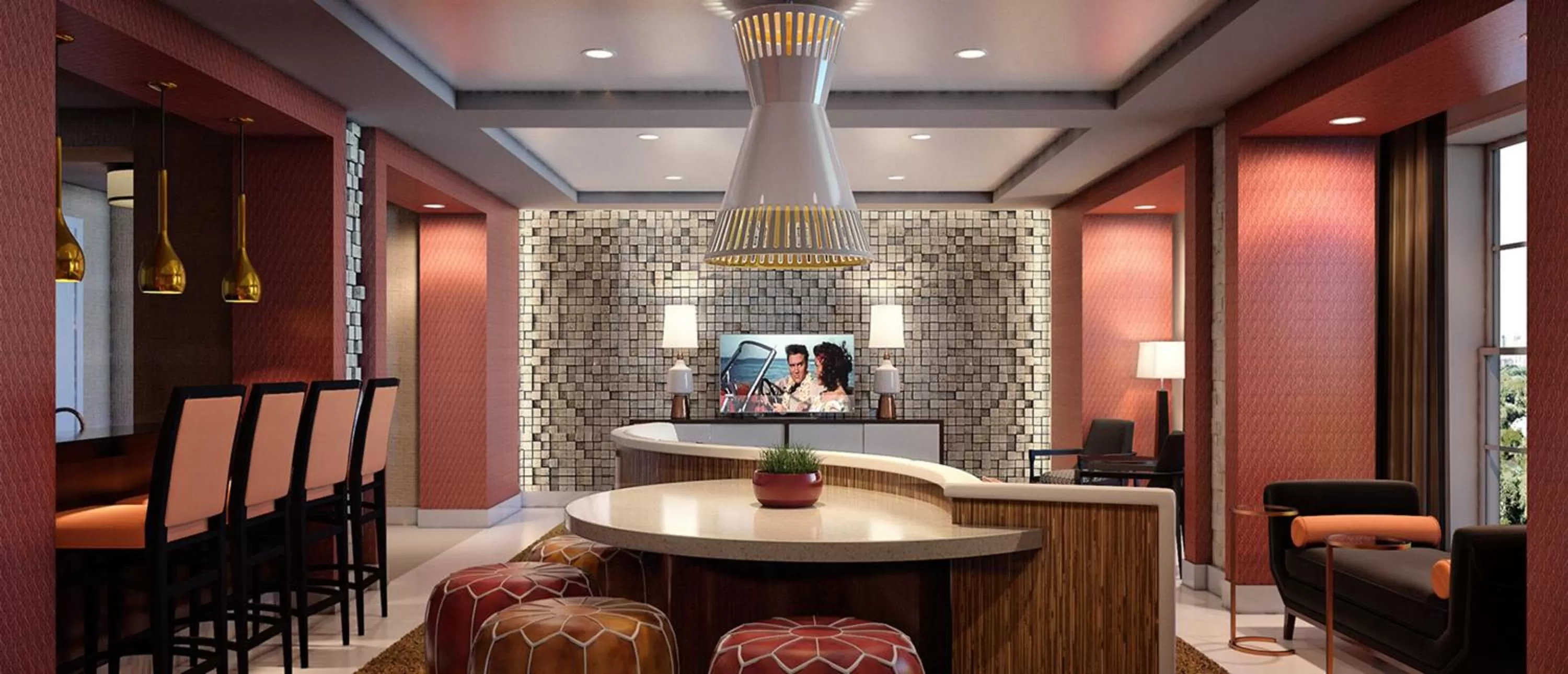 Living room in The Guest House at Graceland