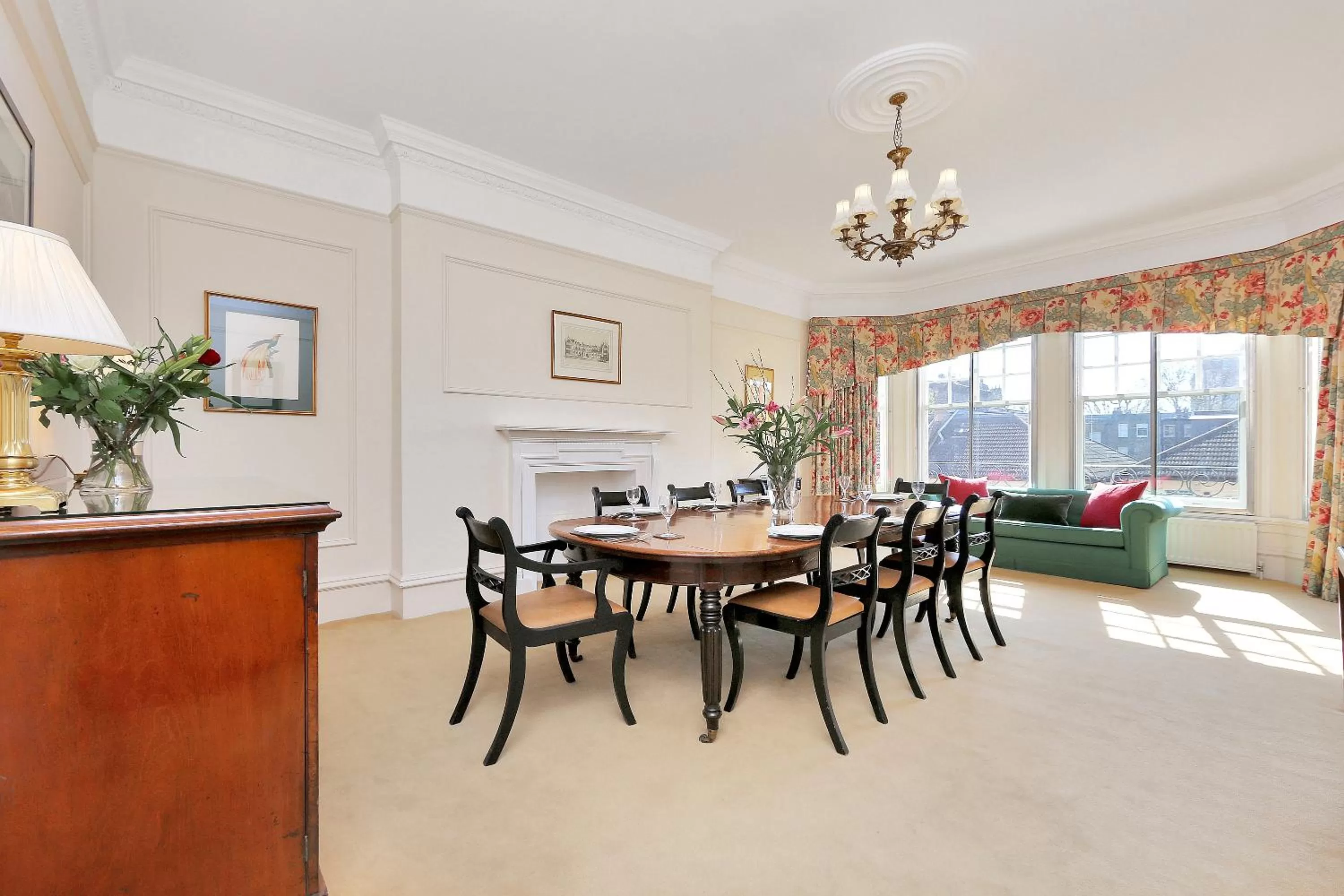 Dining area in No1 The Mansions By Mansley