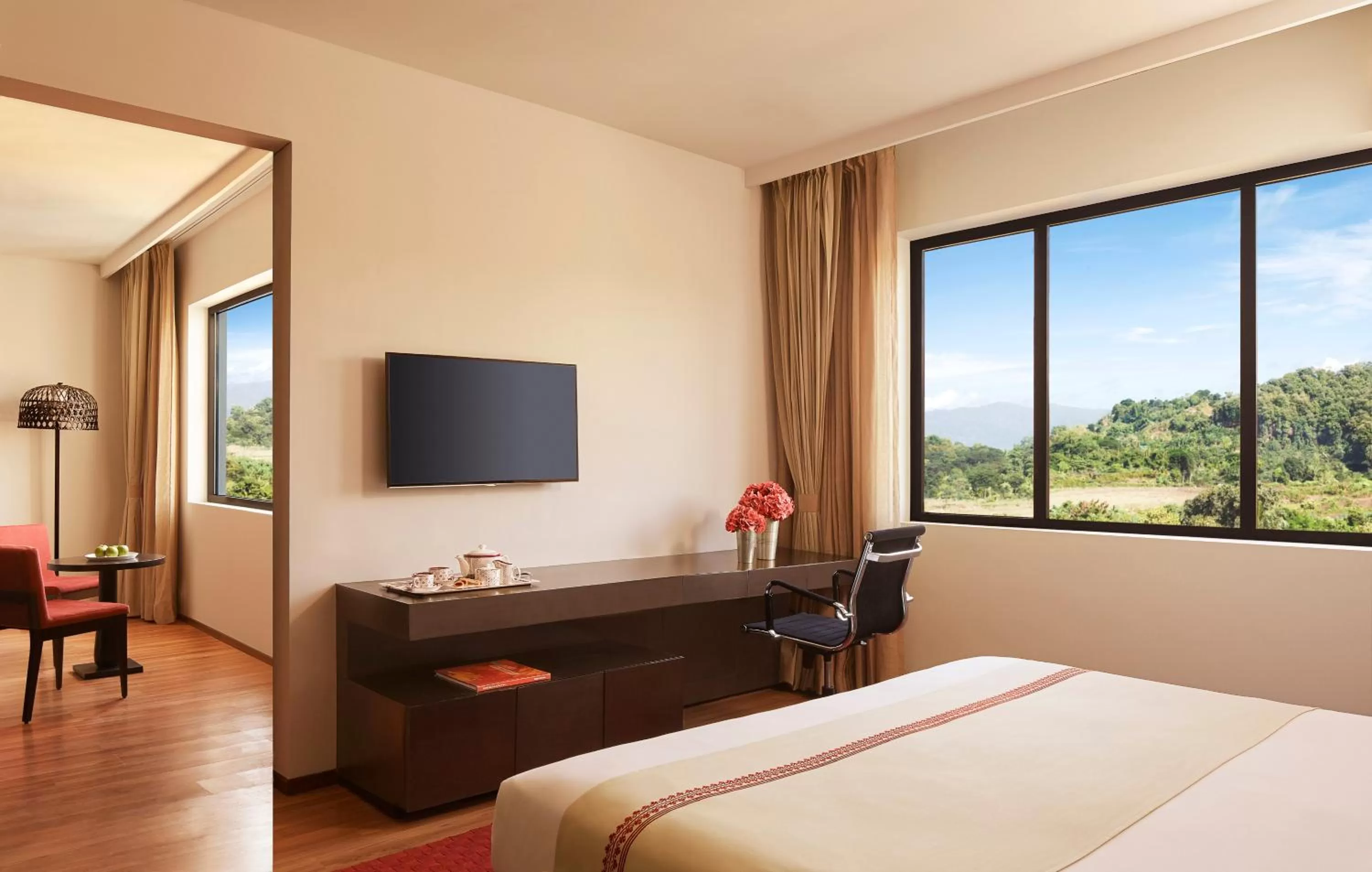 Decorative detail, Bed in Vivanta Guwahati