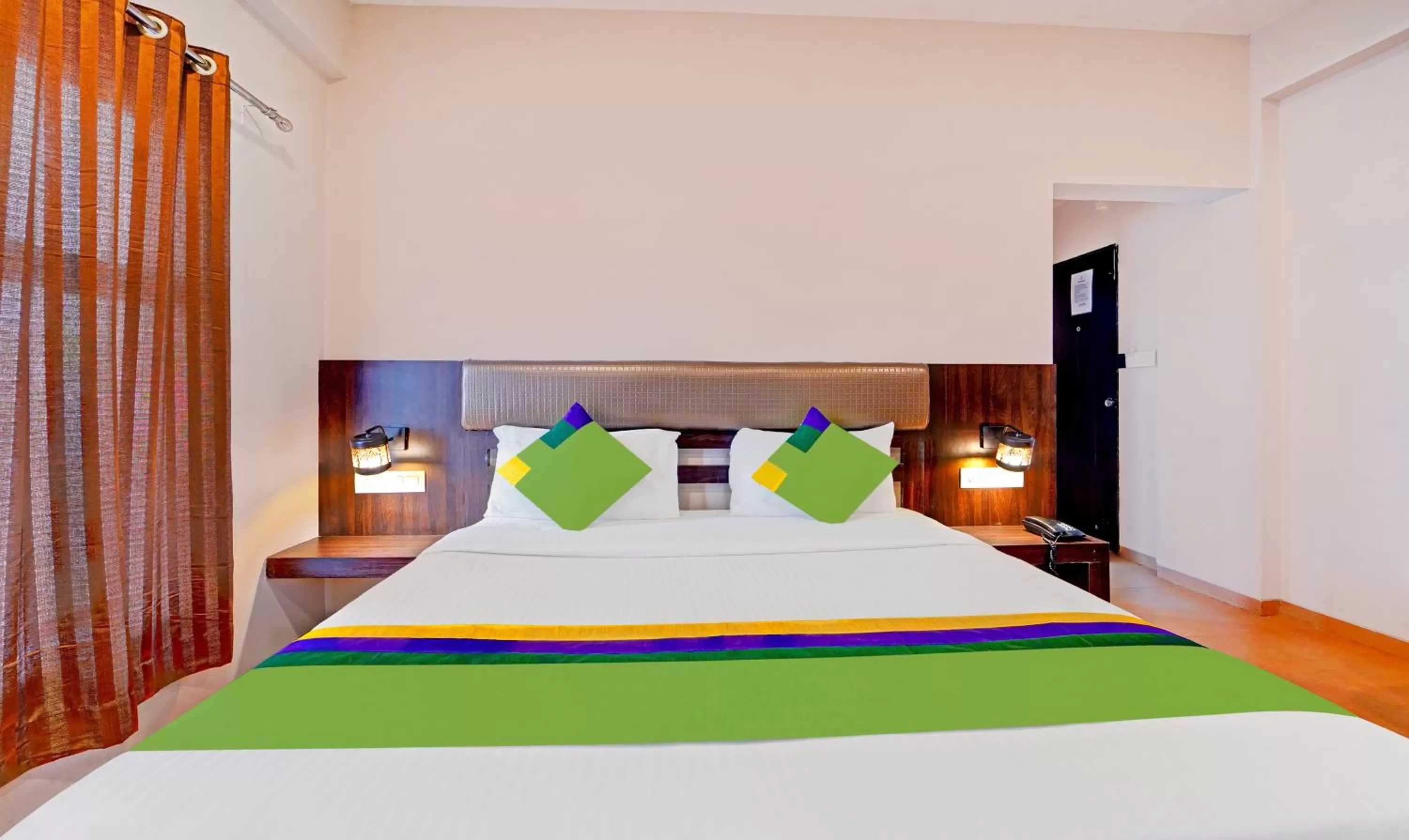 Bedroom, Bed in Treebo Vhyomaan Resort With Swimming Pool