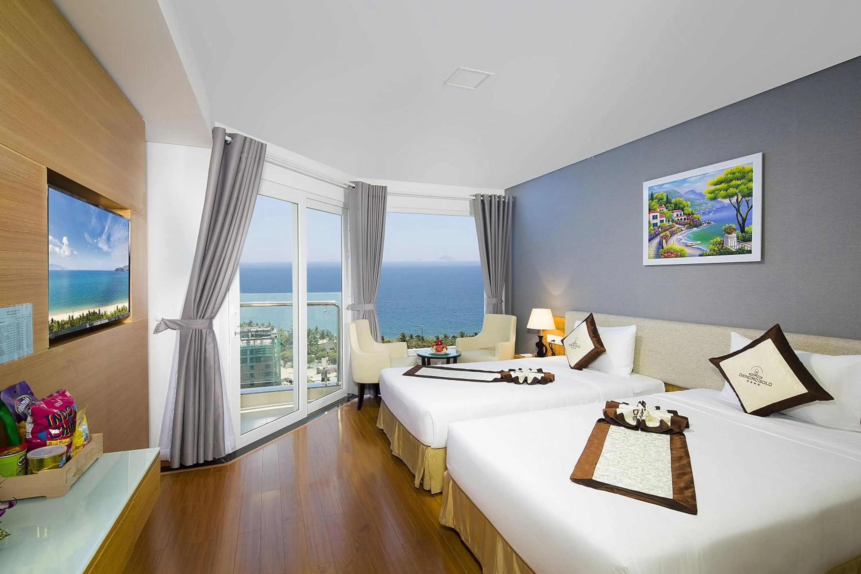 Sea view, Bed in Dendro Gold Hotel