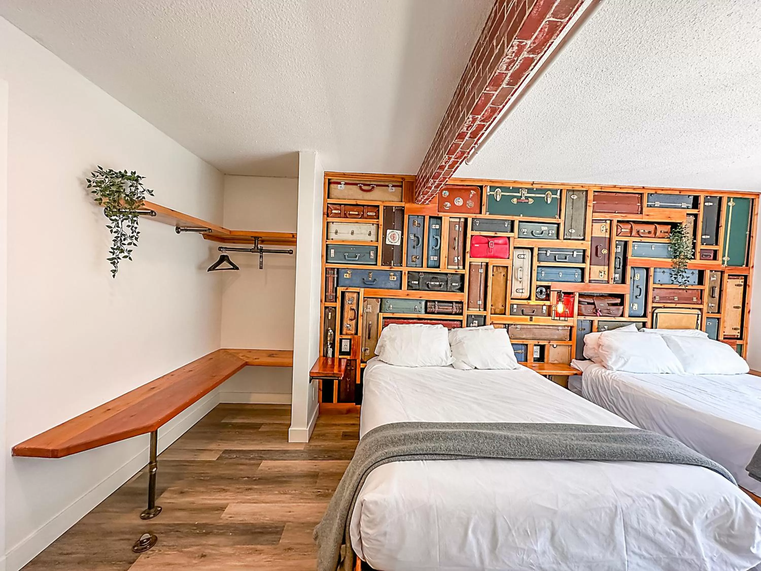 Decorative detail, Bed in Crash Hotel Squamish