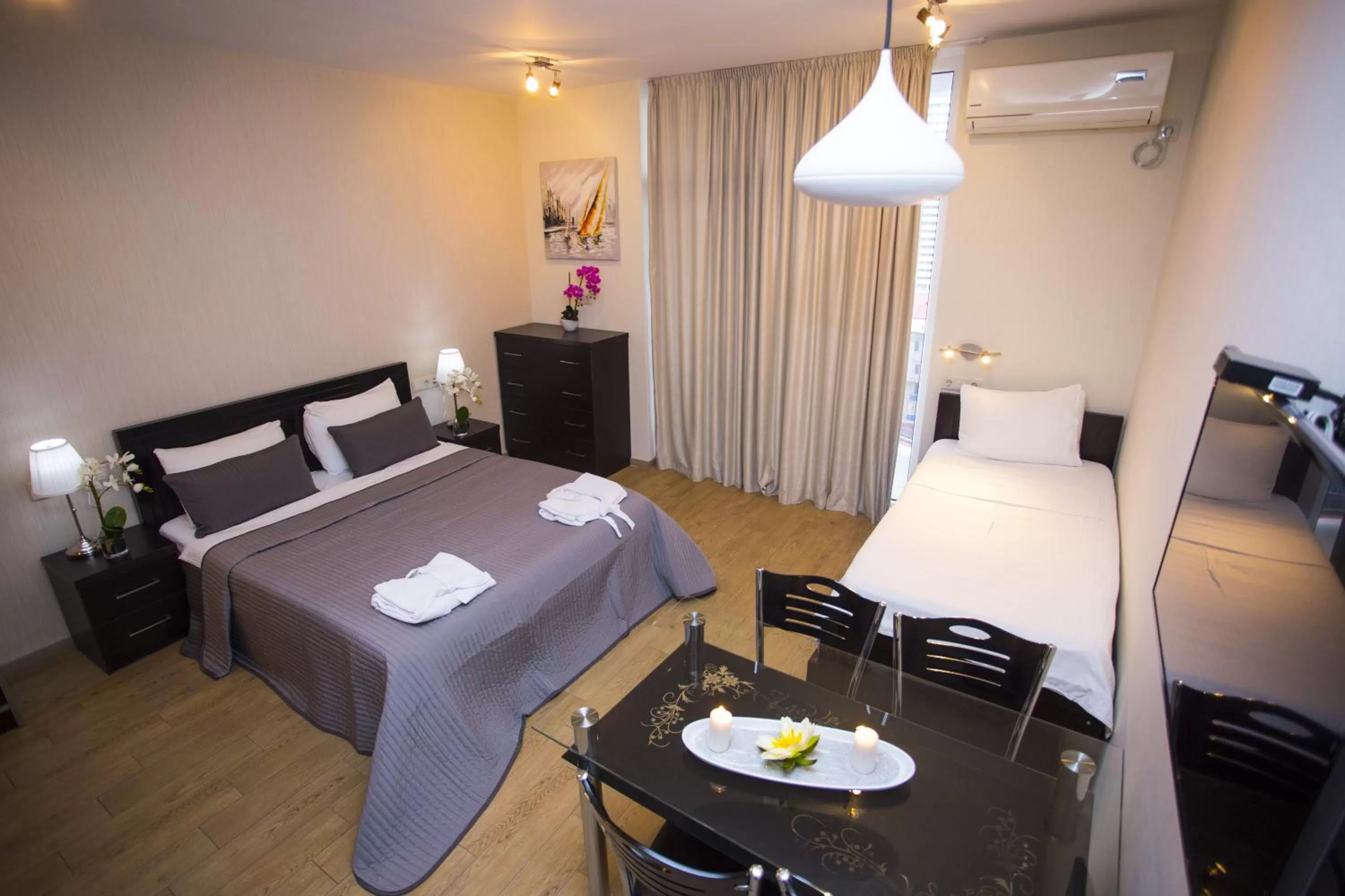 Living room, Bed in Blue Star Batumi