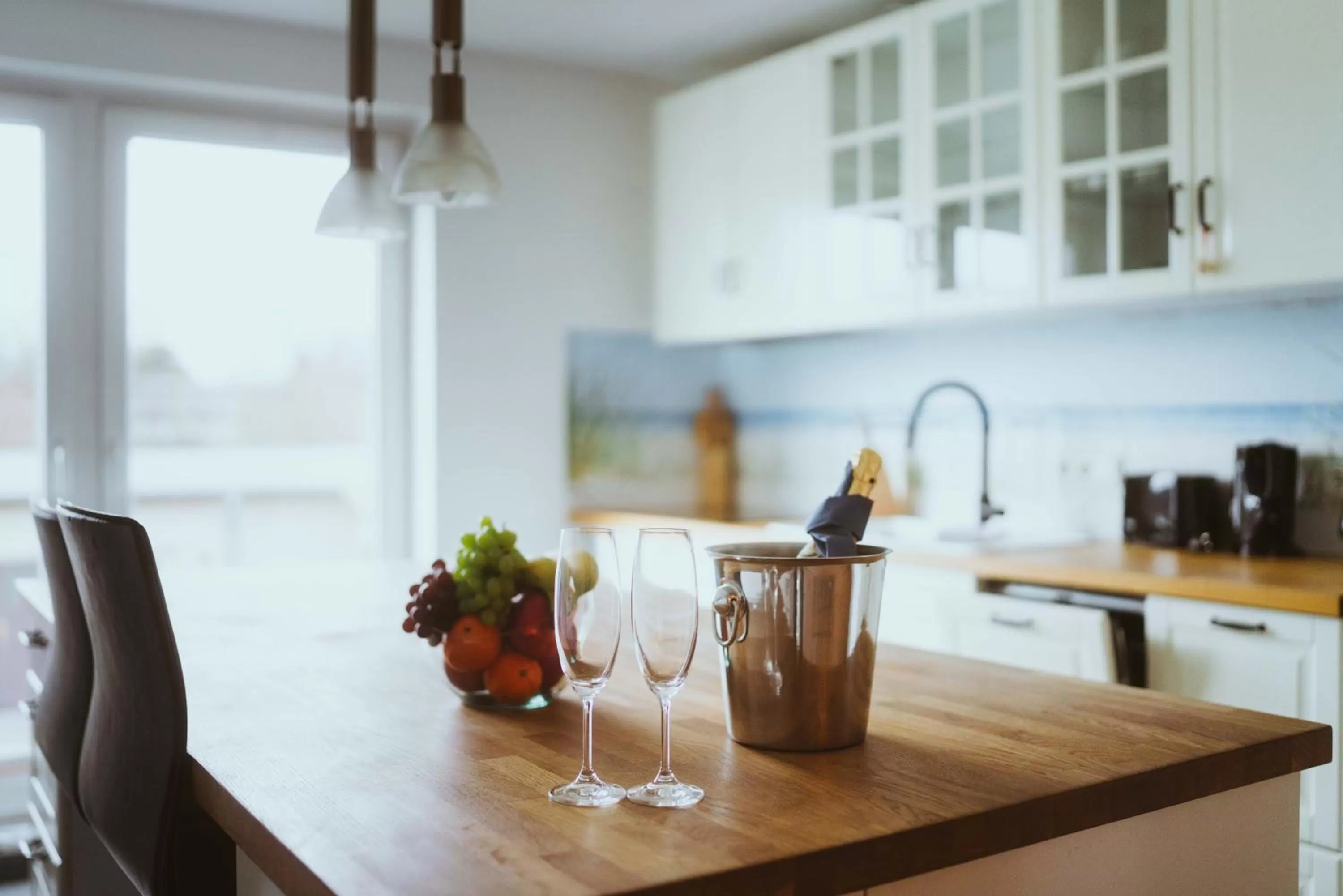 kitchen in Aparthotel Stralsund Studios und Apartments