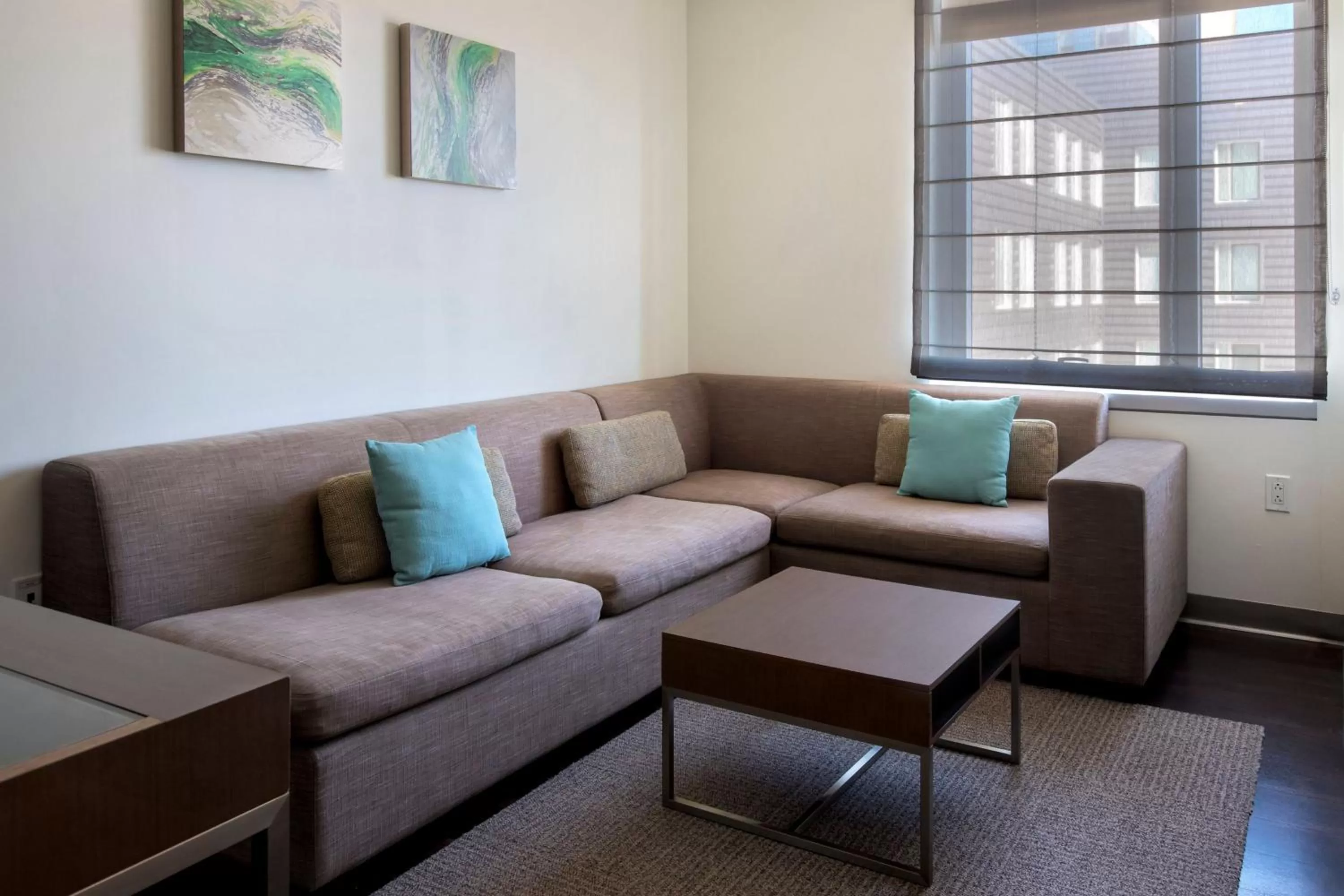 Living room in Element Boston Seaport District