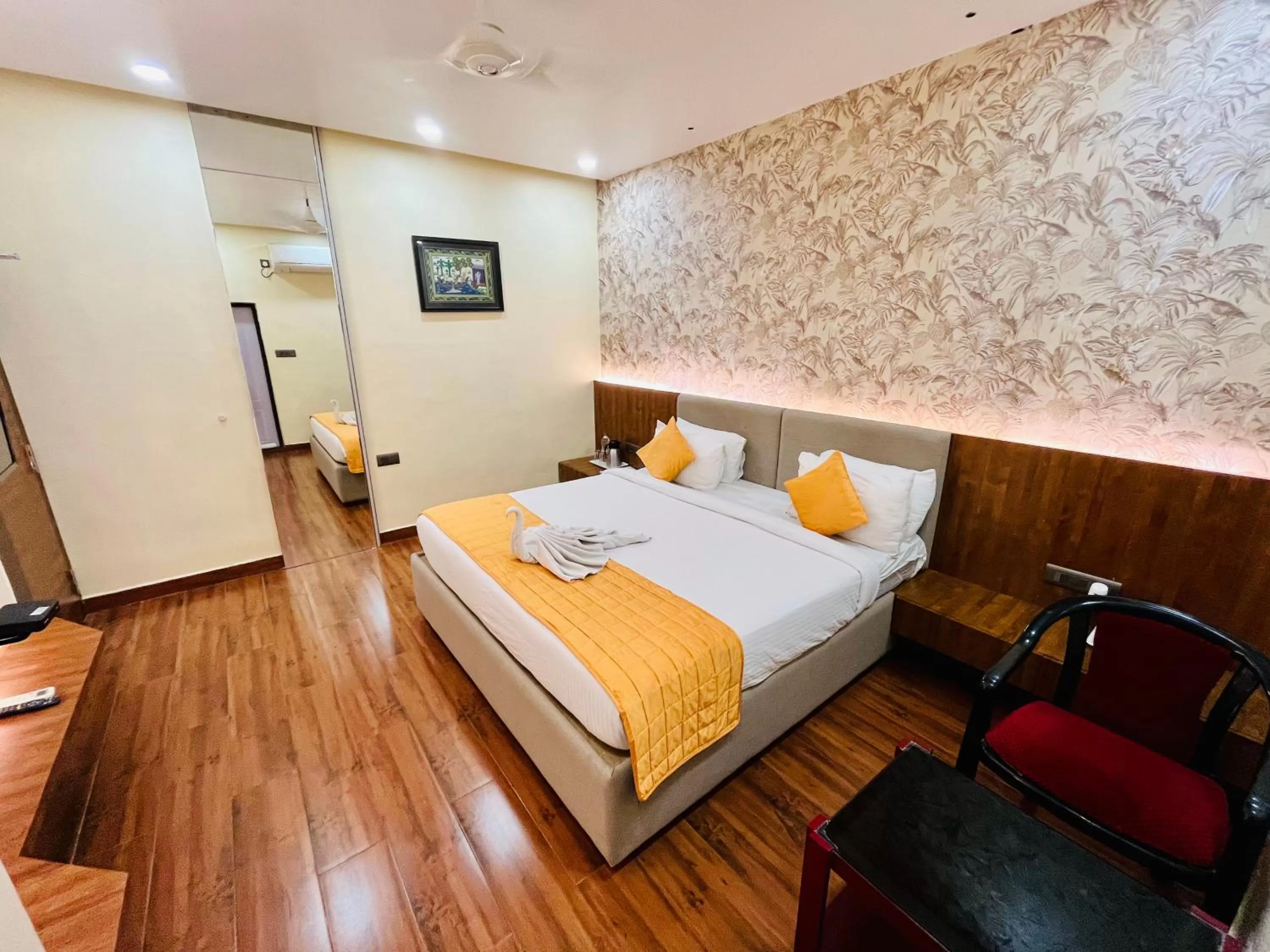 Bed in Shankar Bhavan By Vinayak Hotels