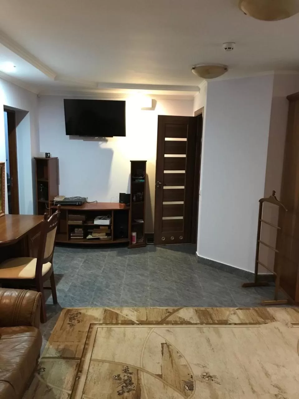 Seating Area in Red Stone