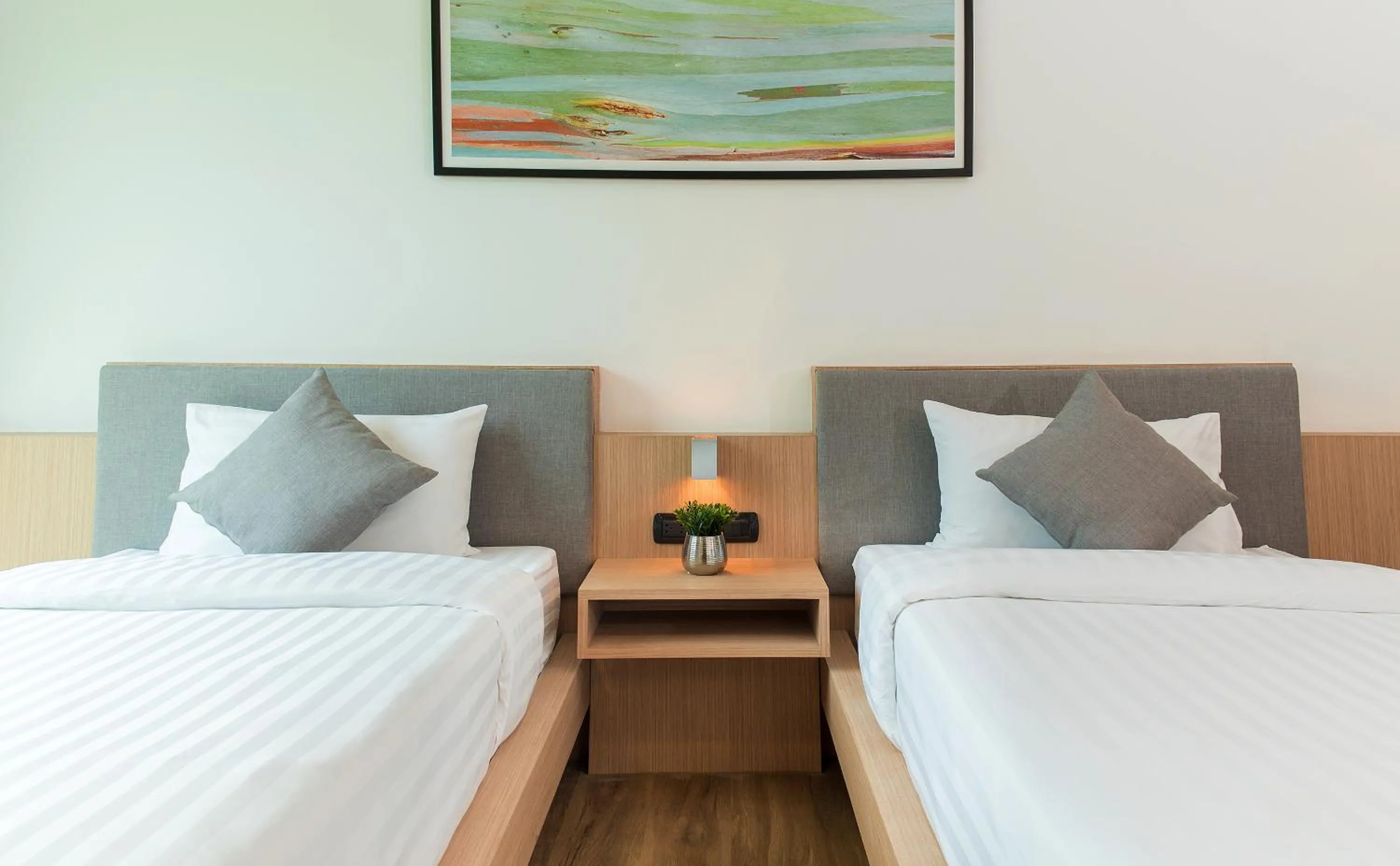 Bed in Pause and Play Hotel